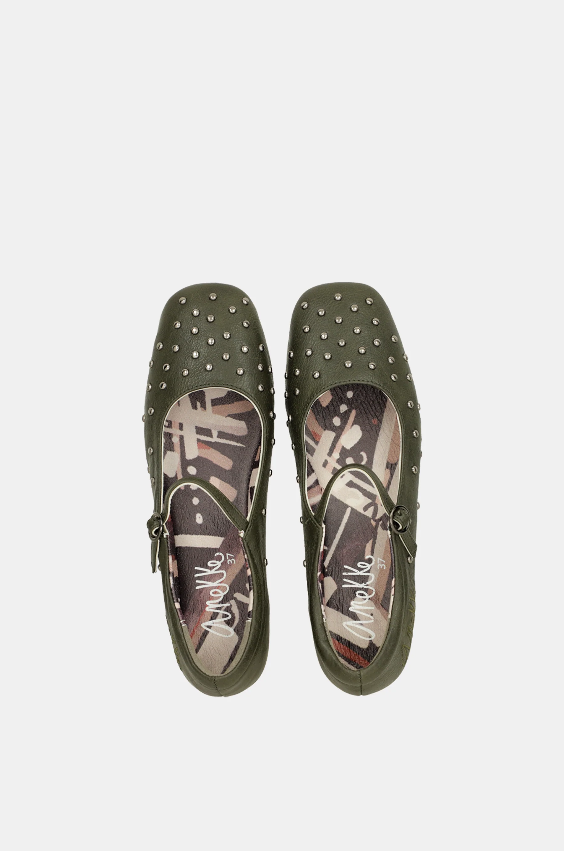 Ballerines cloutées kaki - Image 3