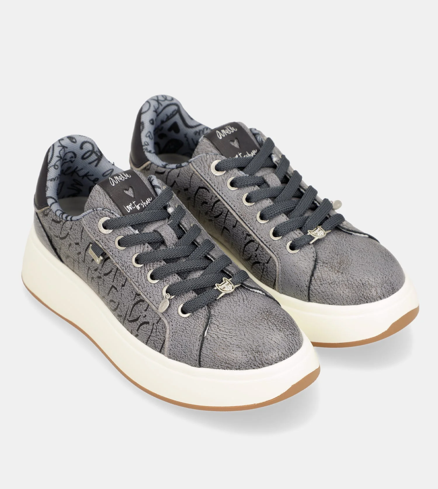 Baskets style casual, bleu - Image 3