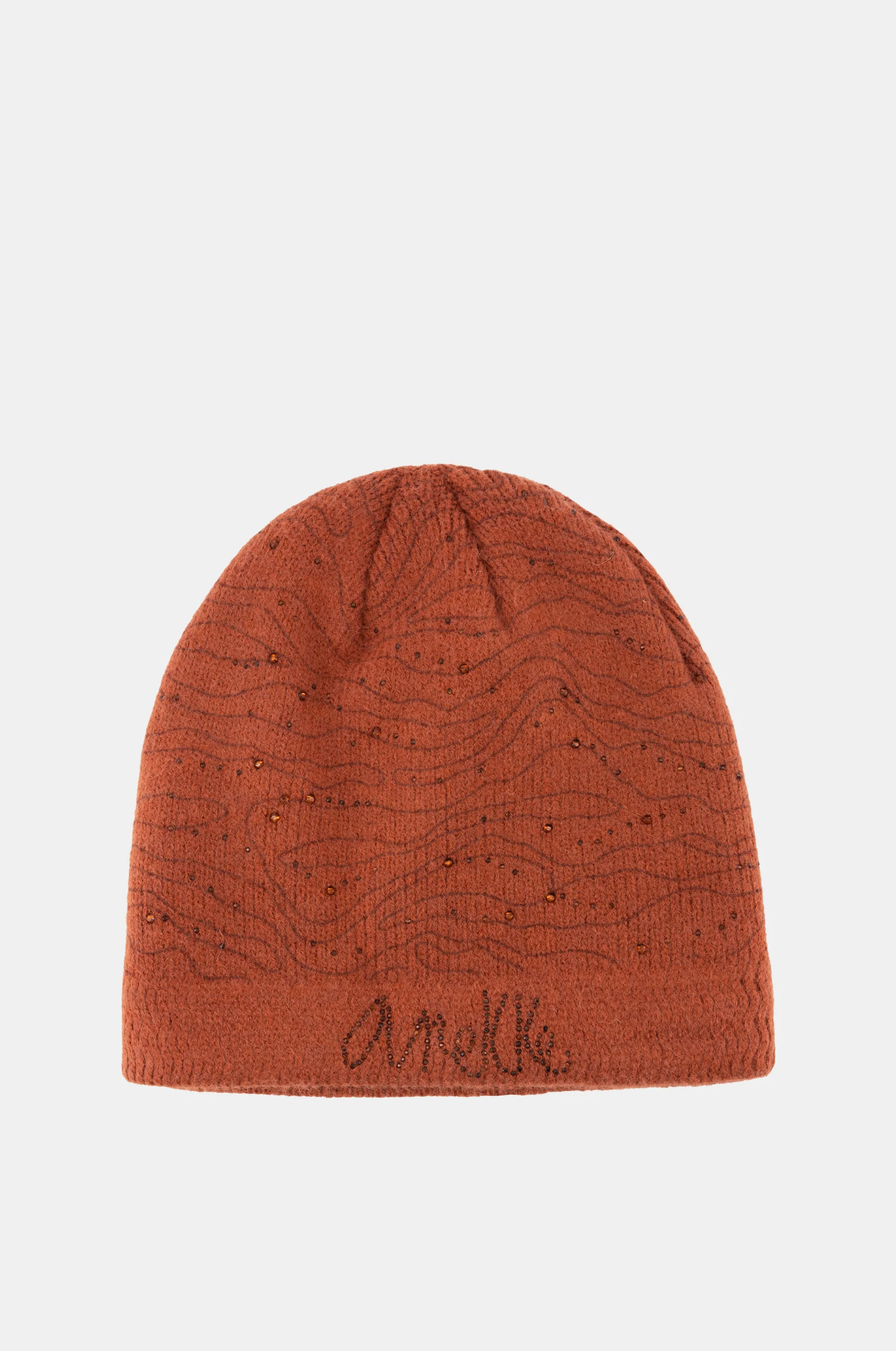 Bonnet en maille, bordeaux