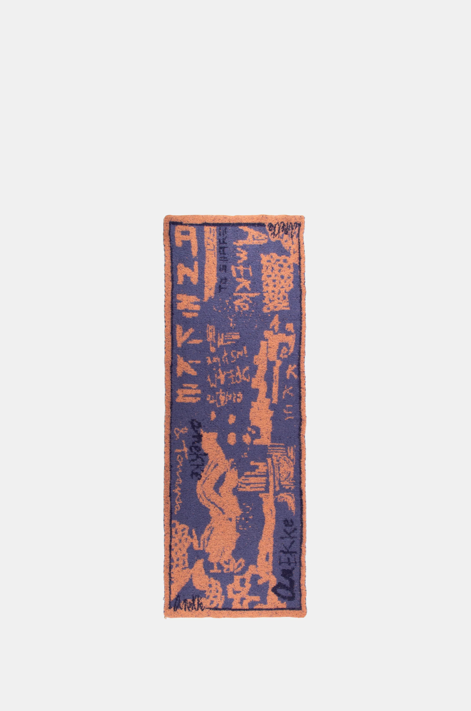 Écharpe Contemporary bleu et terre cuite