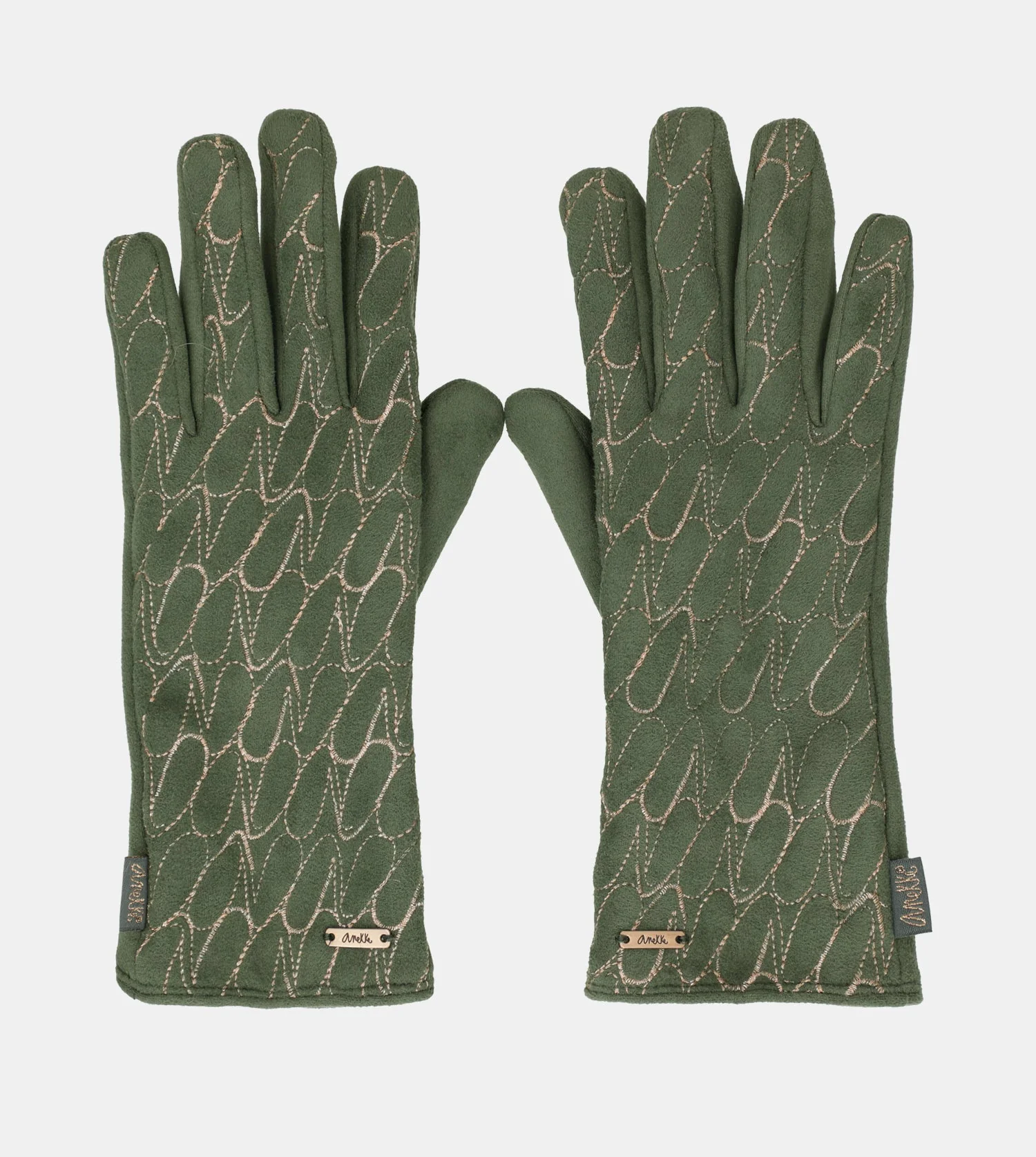 Gants avec logo Anekke, vert - Image 3