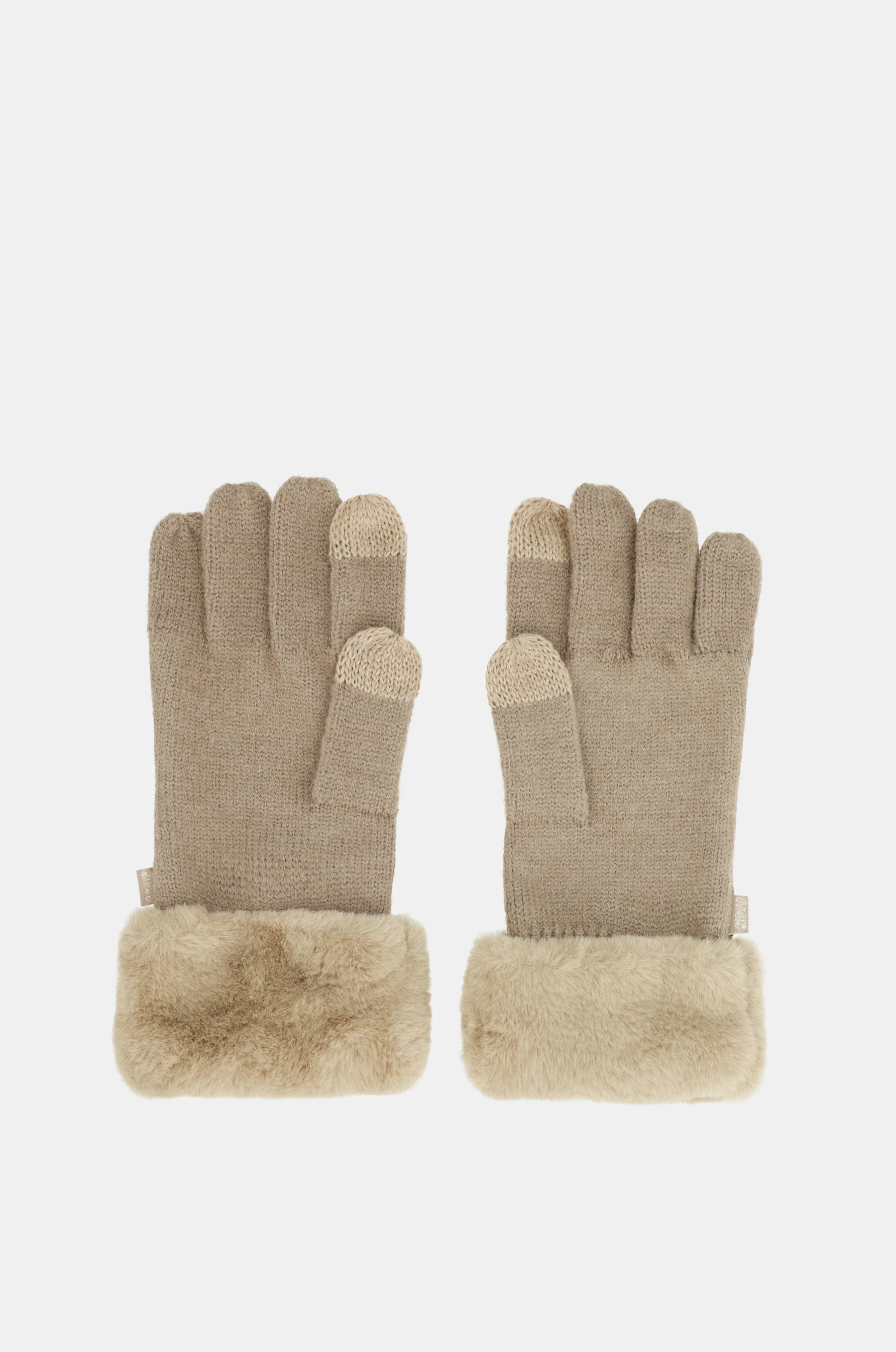 Gants en maille beige avec applications - Image 7