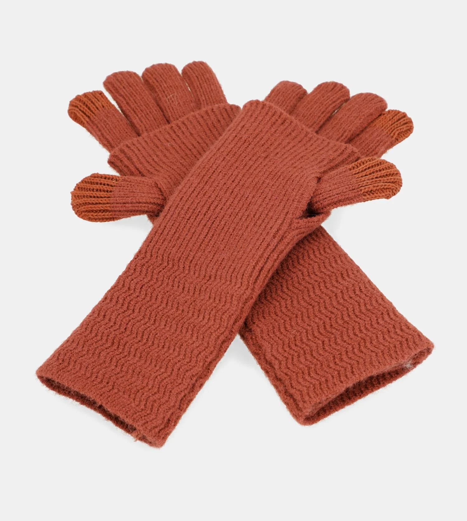 Gants en maille, rouge - Image 2