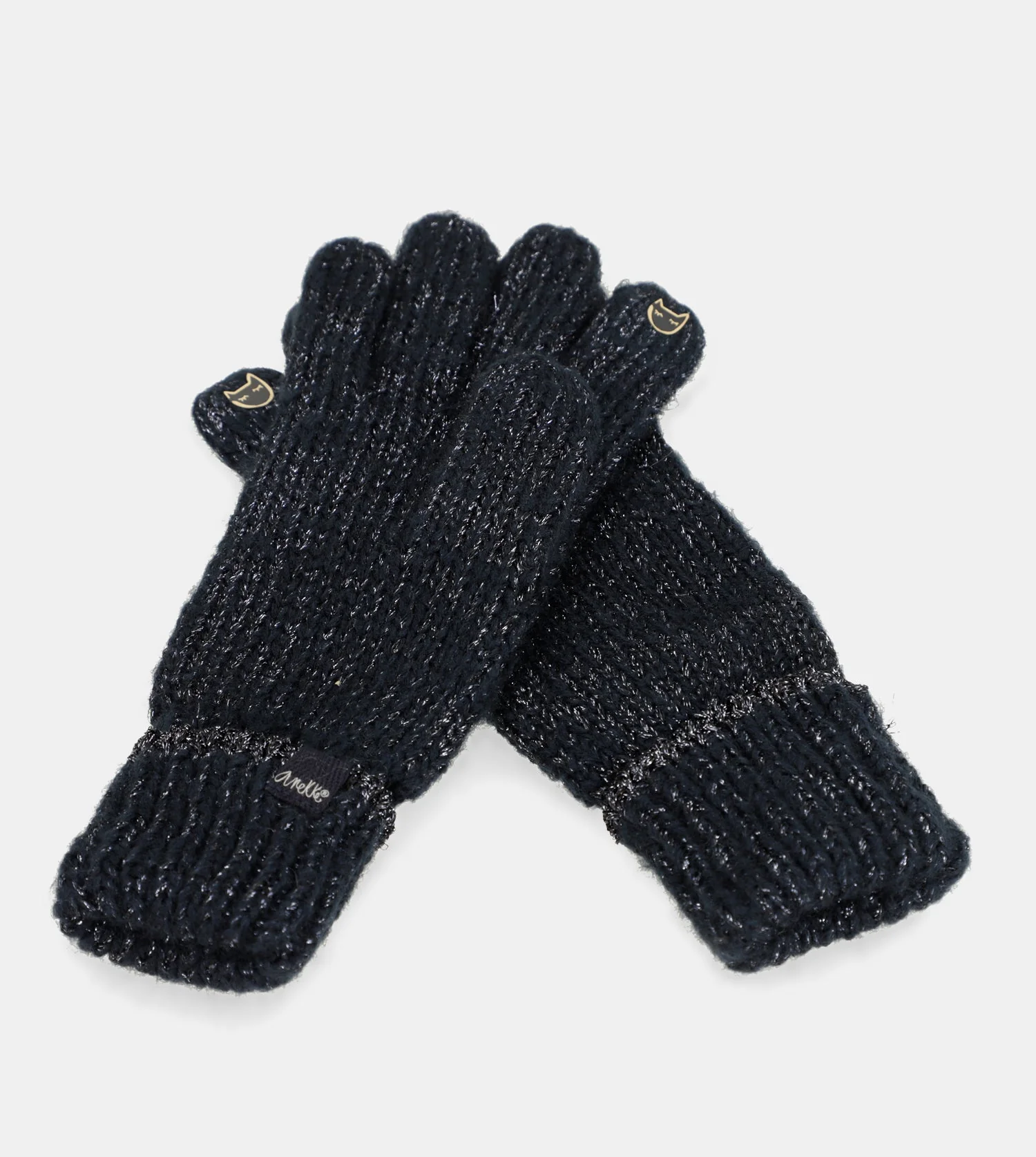 Gants logomania bleu marine - Image 4