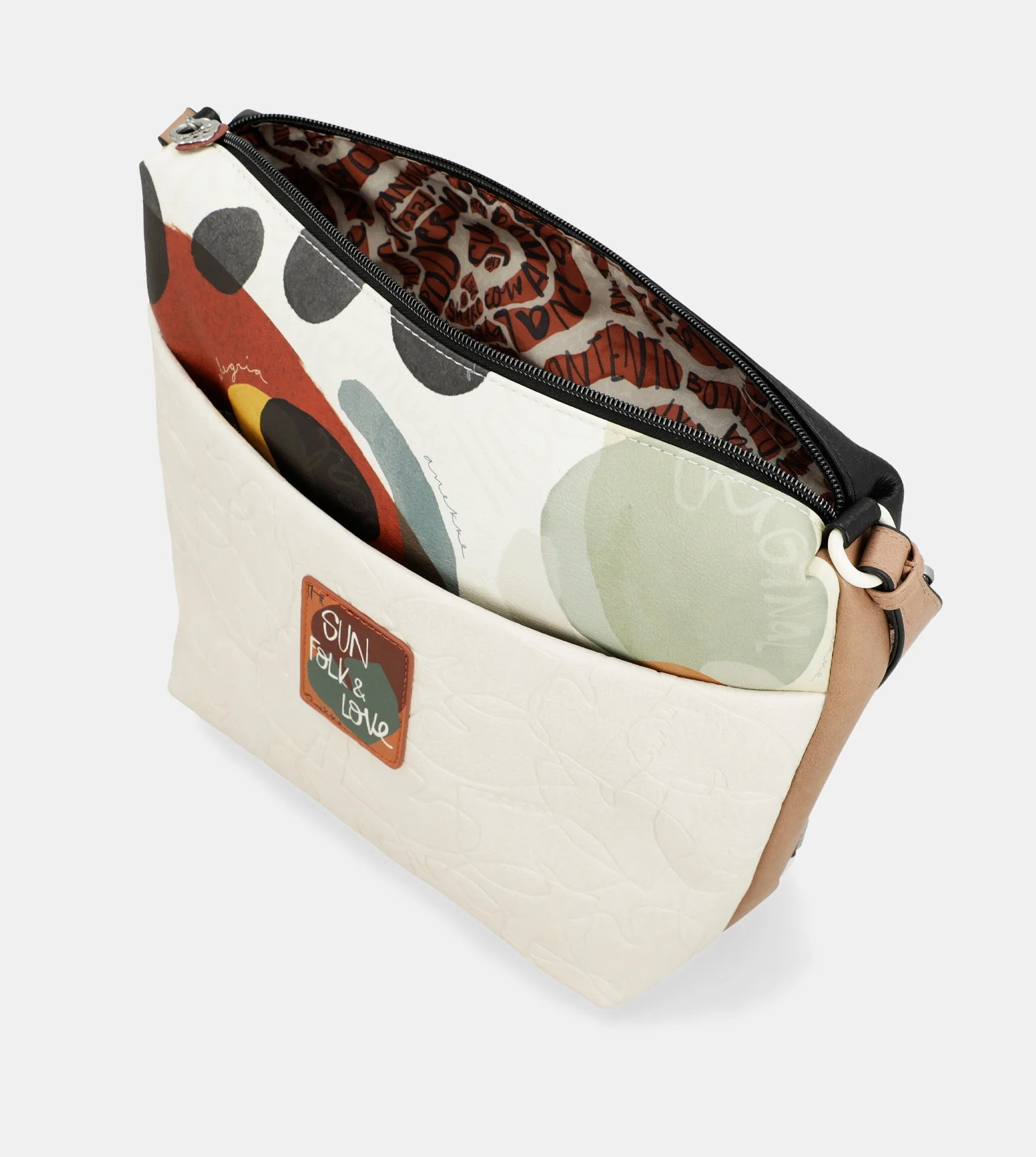 Grand sac bandoulière avec poche avant Alma - Image 8