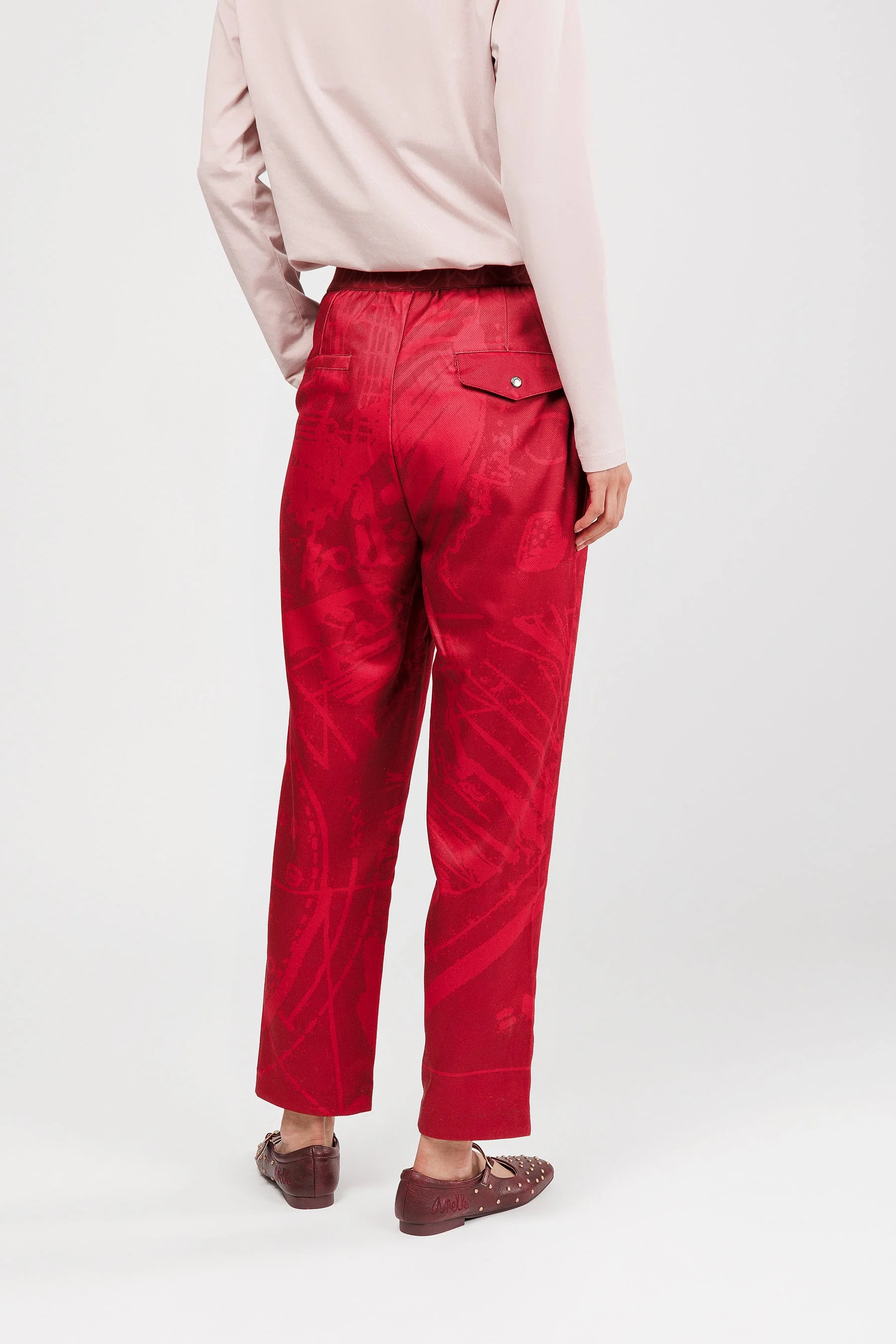 Pantalon bordeaux - Image 2