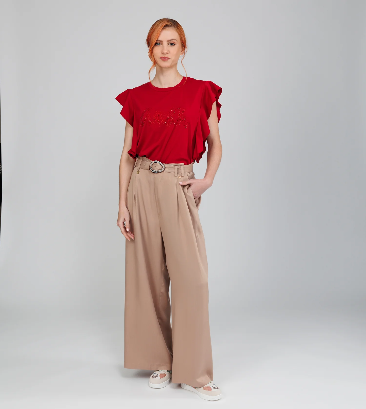 Pantalon couleur taupe - Image 5