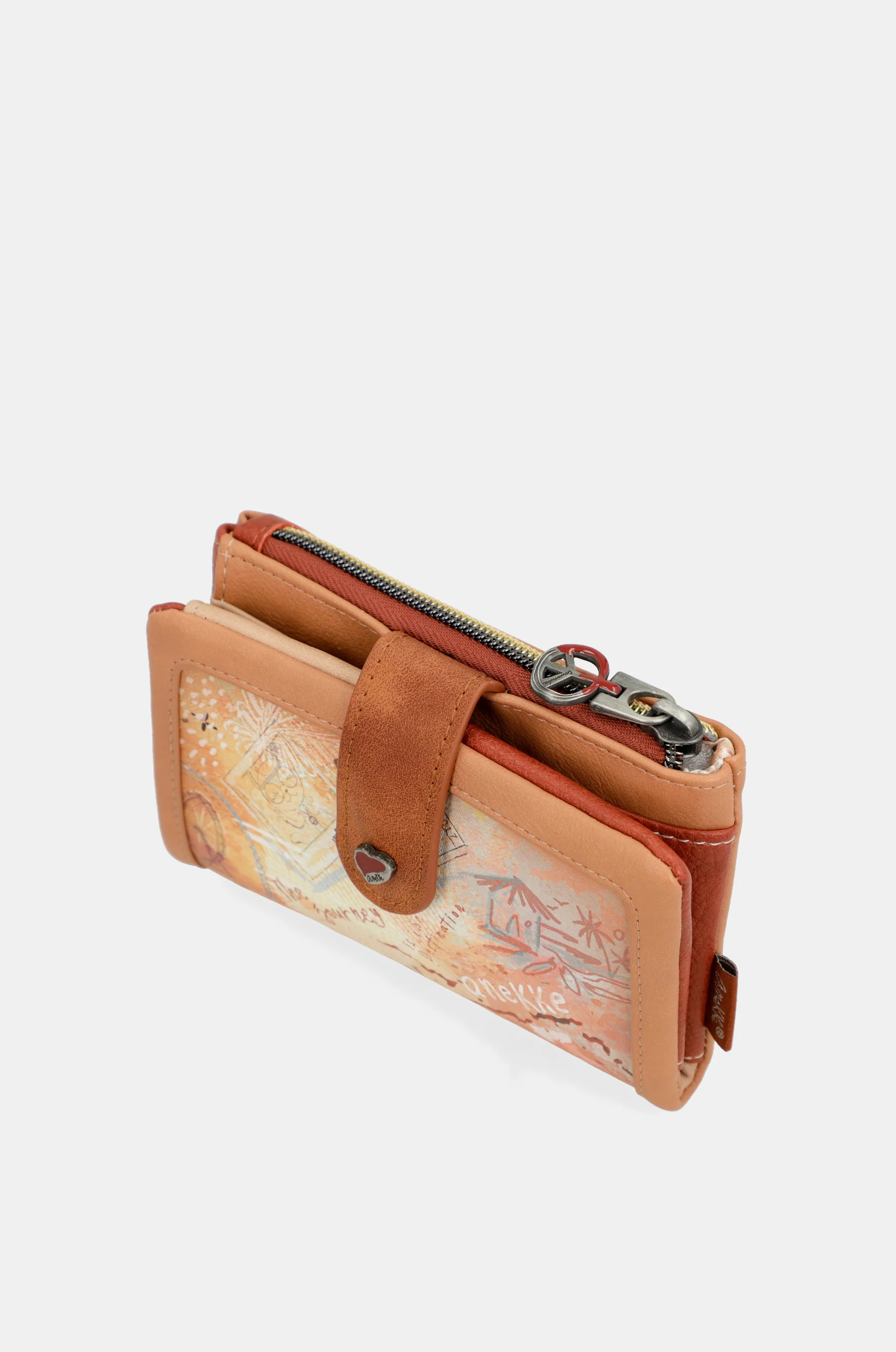 Portefeuille RFID petit format camel Peace & Love - Image 8