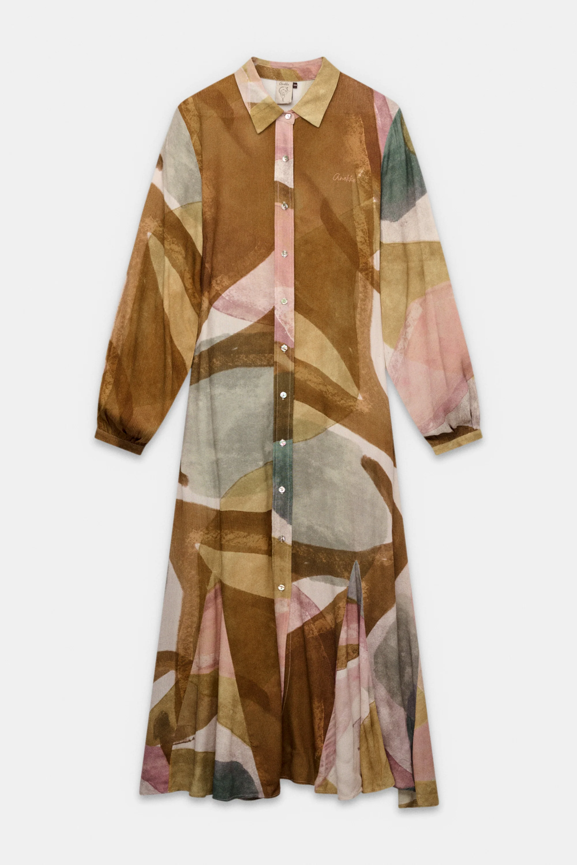 Robe à manches longues midi