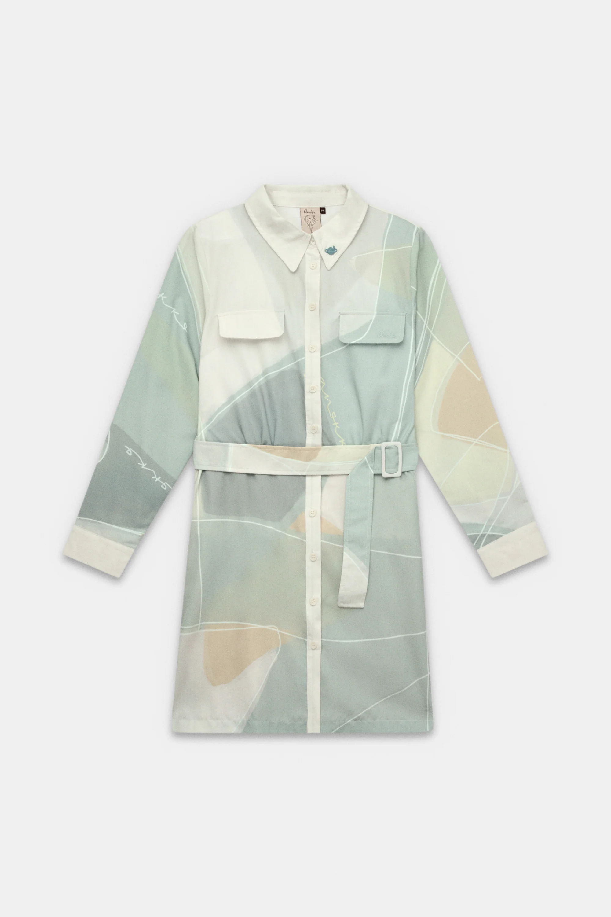 Robe à manches longues rose