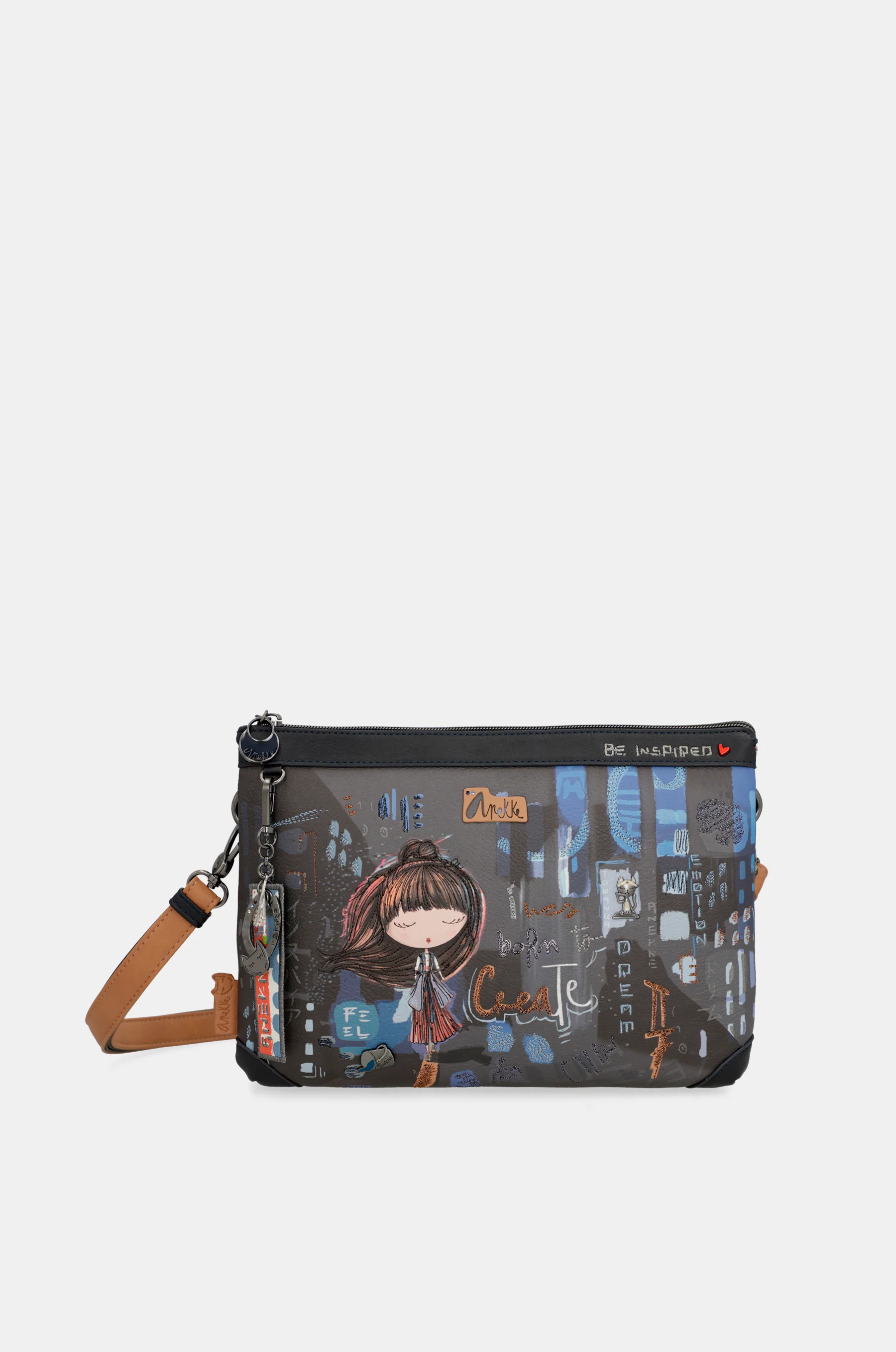 Sac à bandoulière contemporain à 2 compartiments