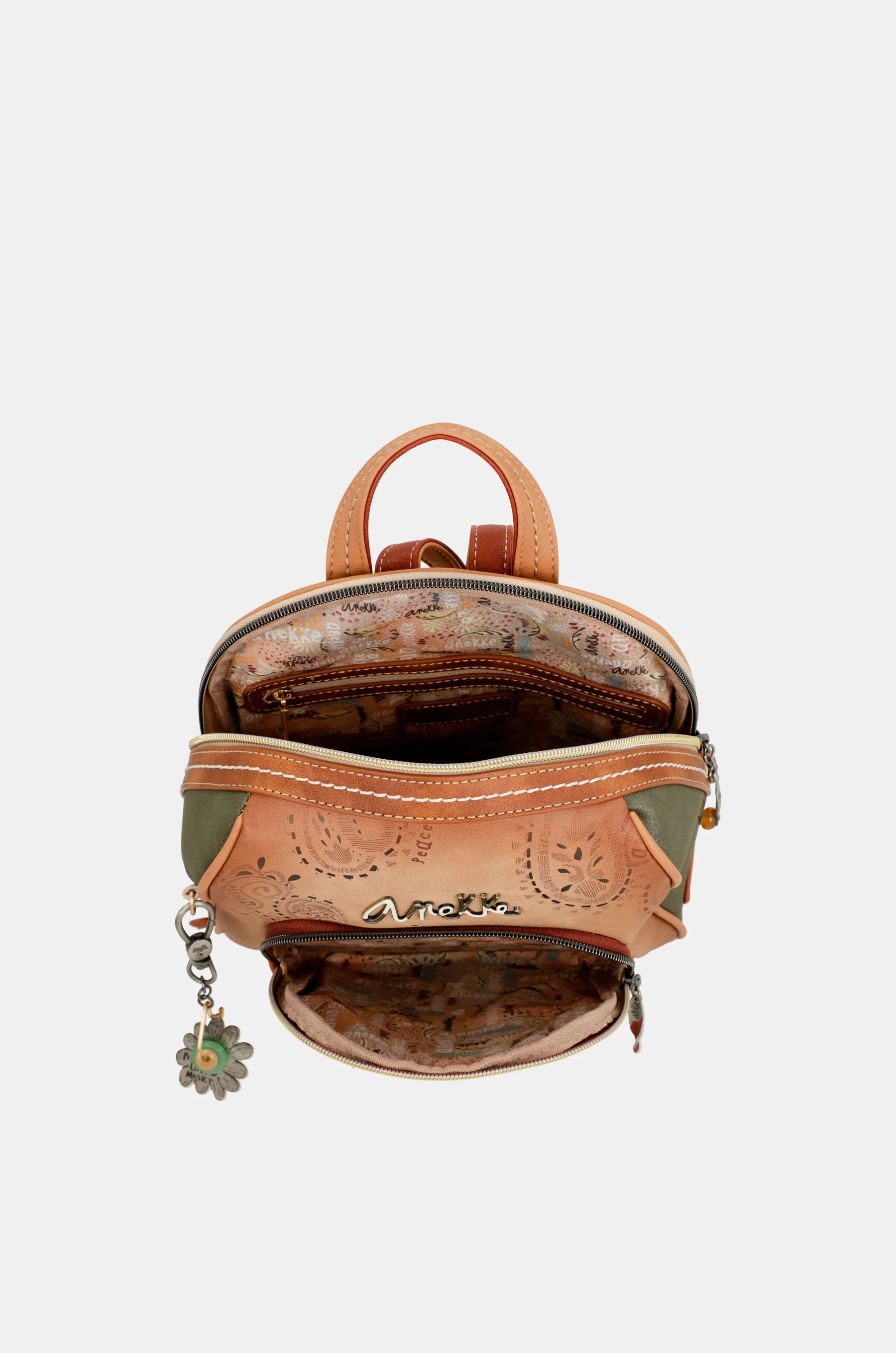 Sac à dos moyen format camel Peace & Love - Image 7