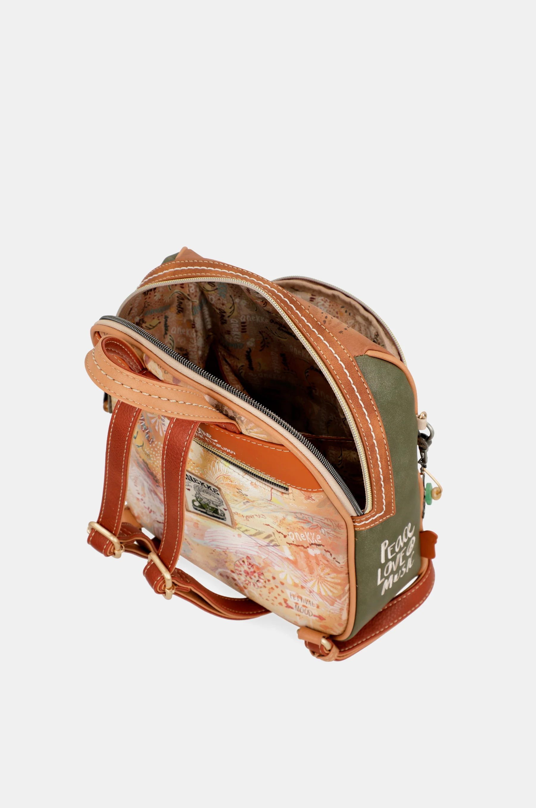 Sac à dos moyen format camel Peace & Love - Image 8