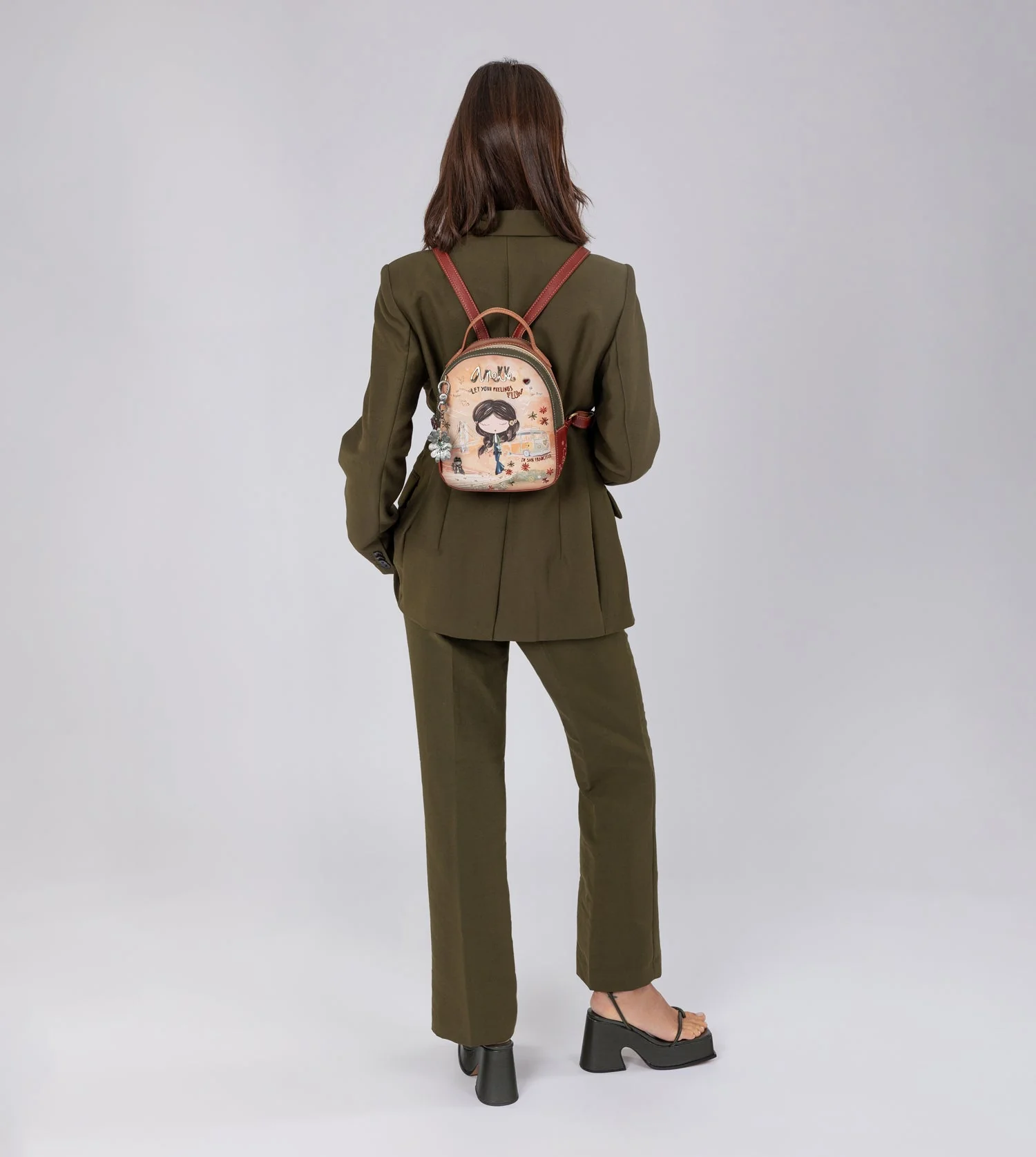 Sac Ă dos petit format camel Peace & Love - Image 6