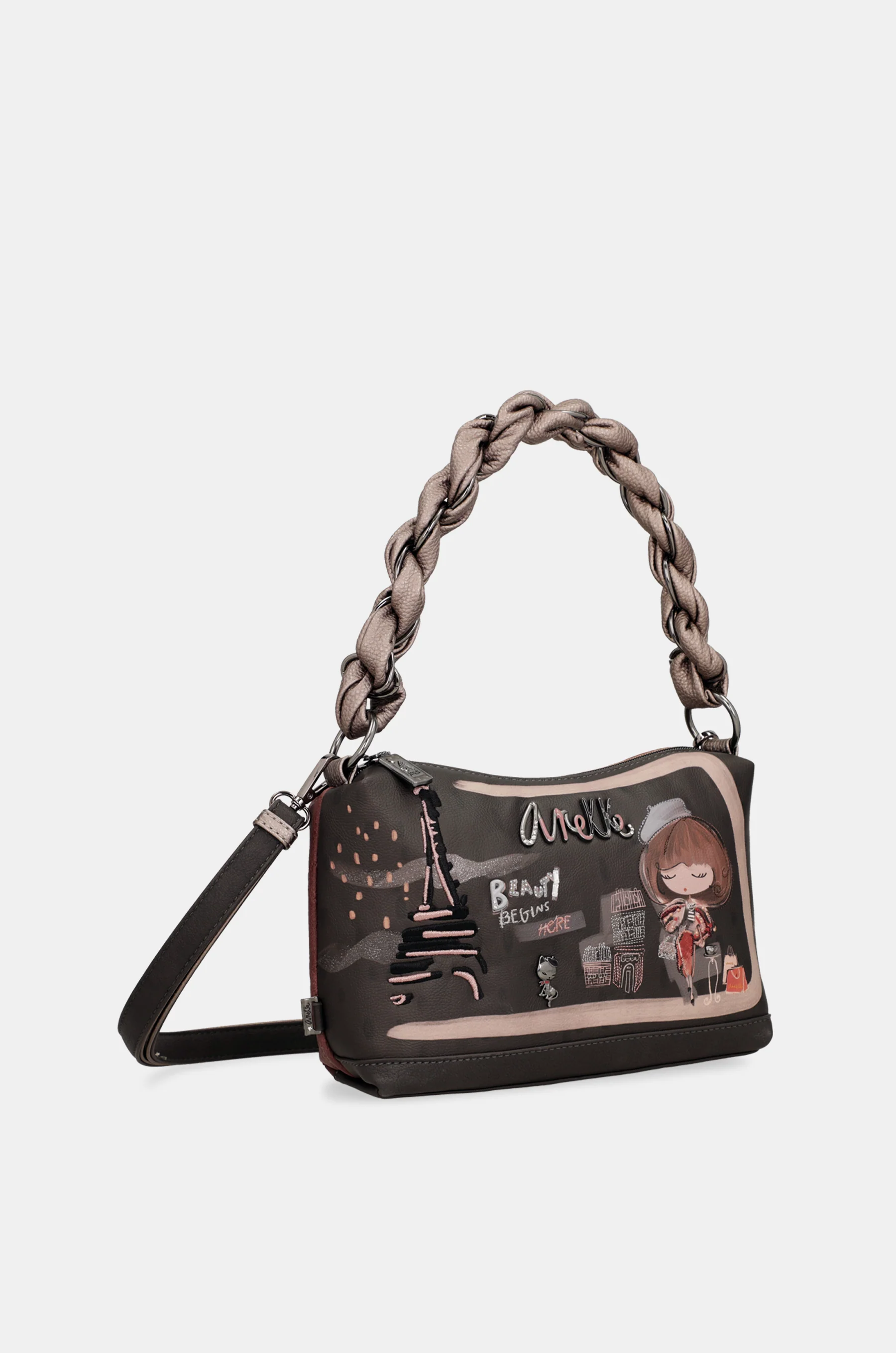 Sac à main avec anse et bandoulière Mademoiselle - Image 10