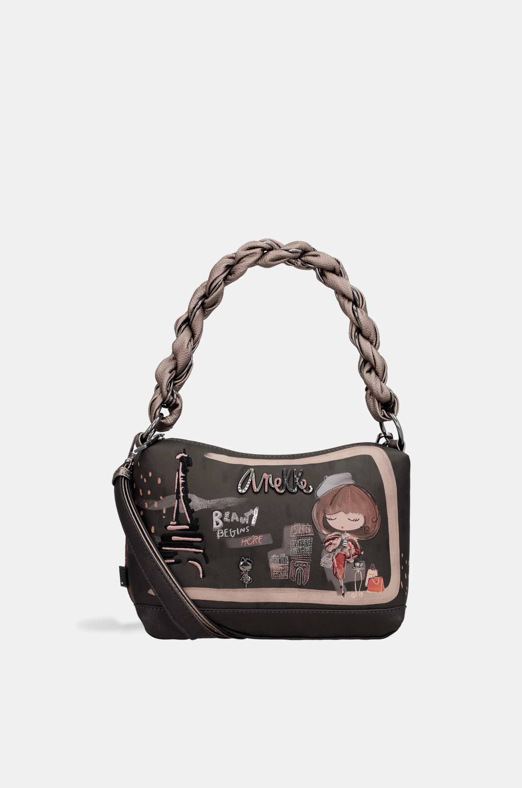 Sac à main avec anse et bandoulière Mademoiselle - Image 9