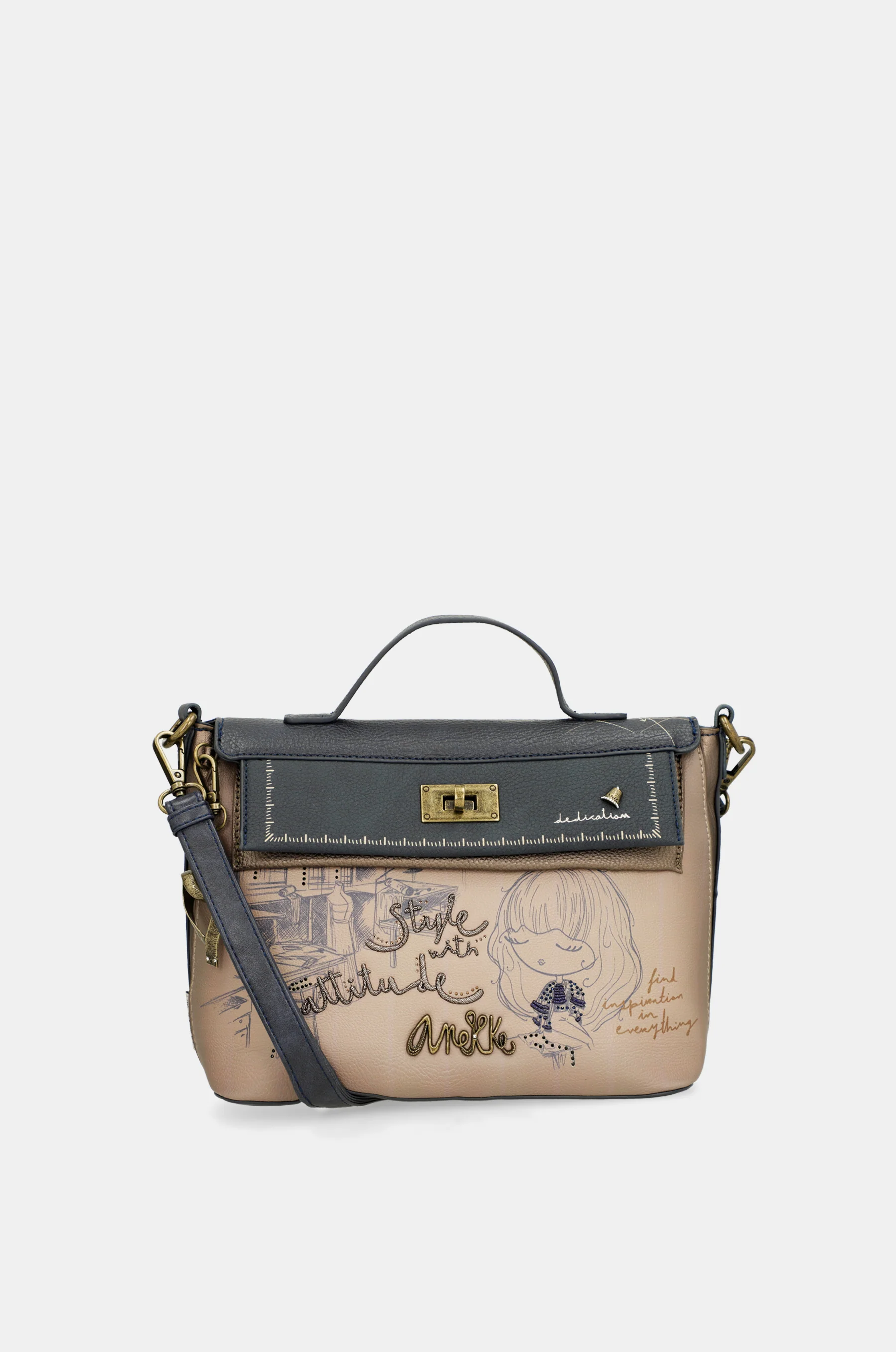 Sac bandoulière à rabat et anse Studio - Image 9