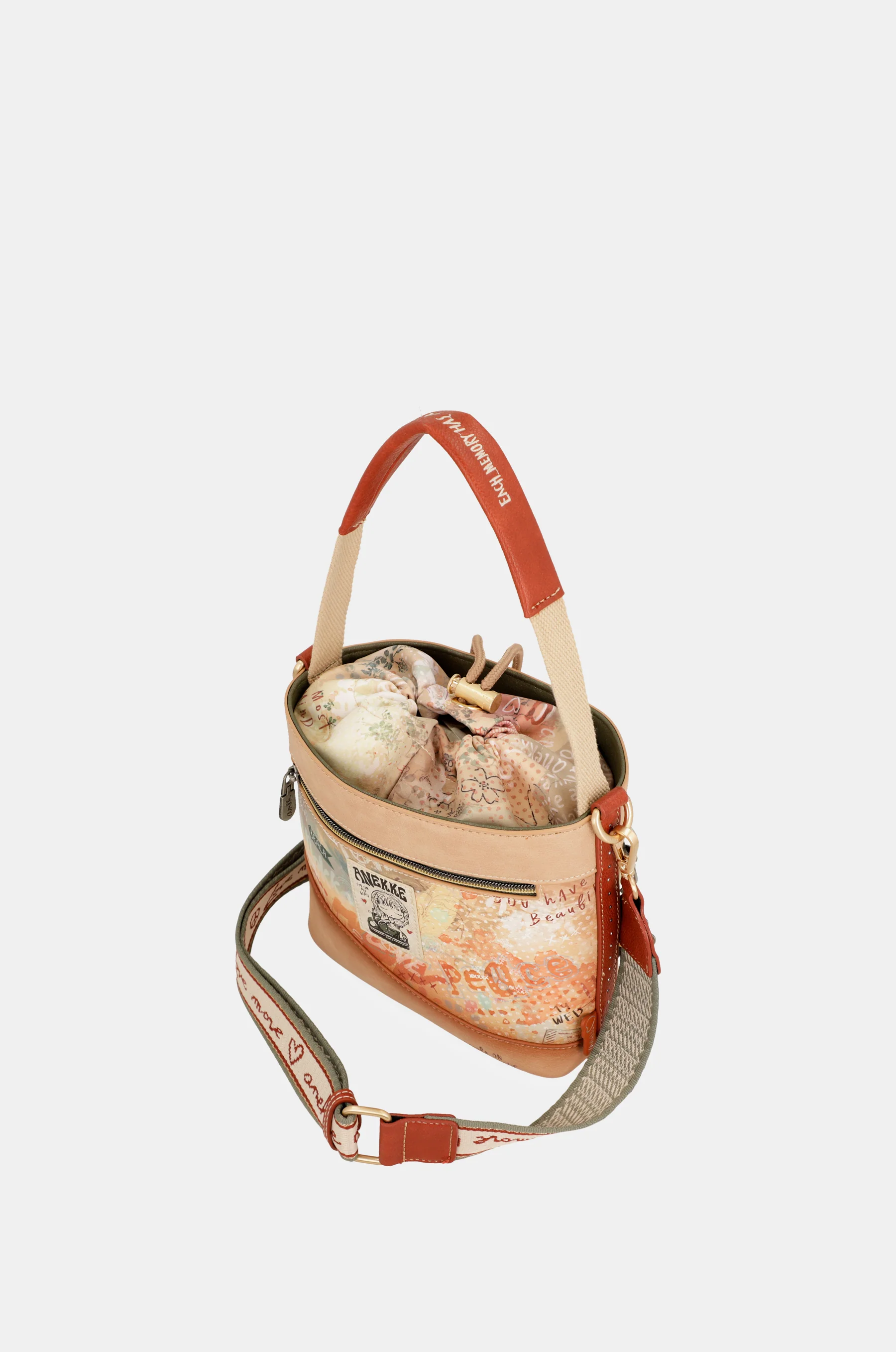 Sac bandoulière avec fermeture à corde Flowers - Image 9