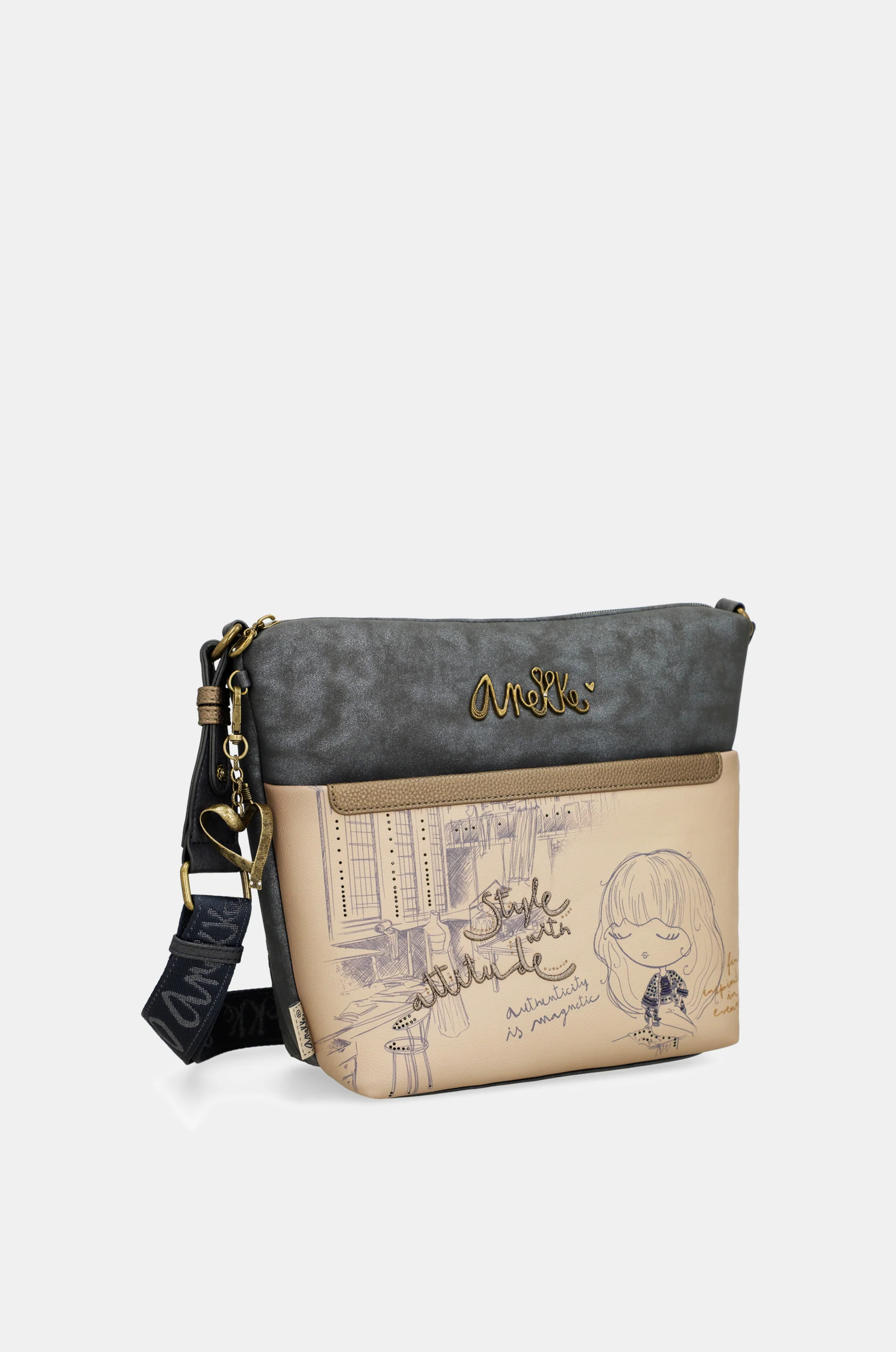 Sac bandoulière avec poche devant grand Studio - Image 10
