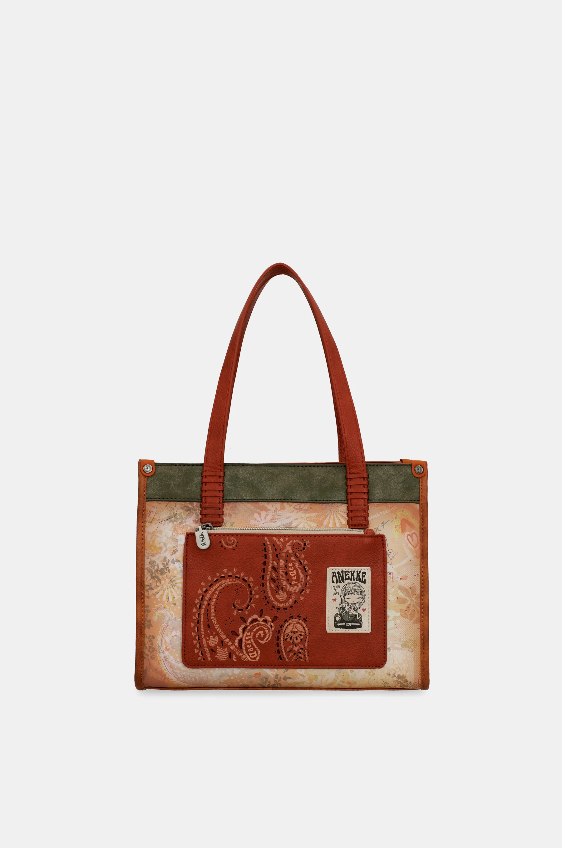 Sac cabas camel Peace & Love - Image 3