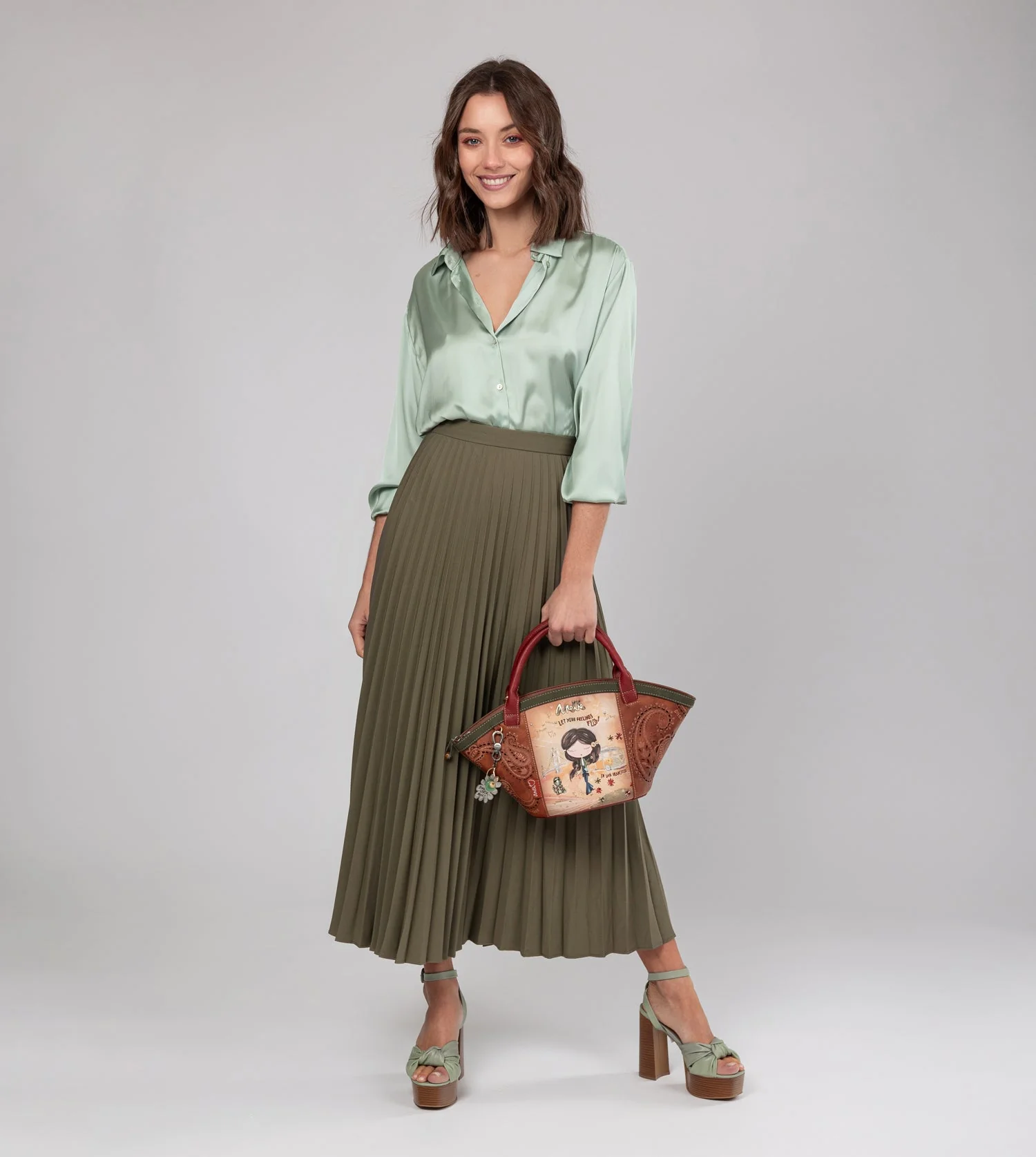 Sac panier camel Peace & Love - Image 2
