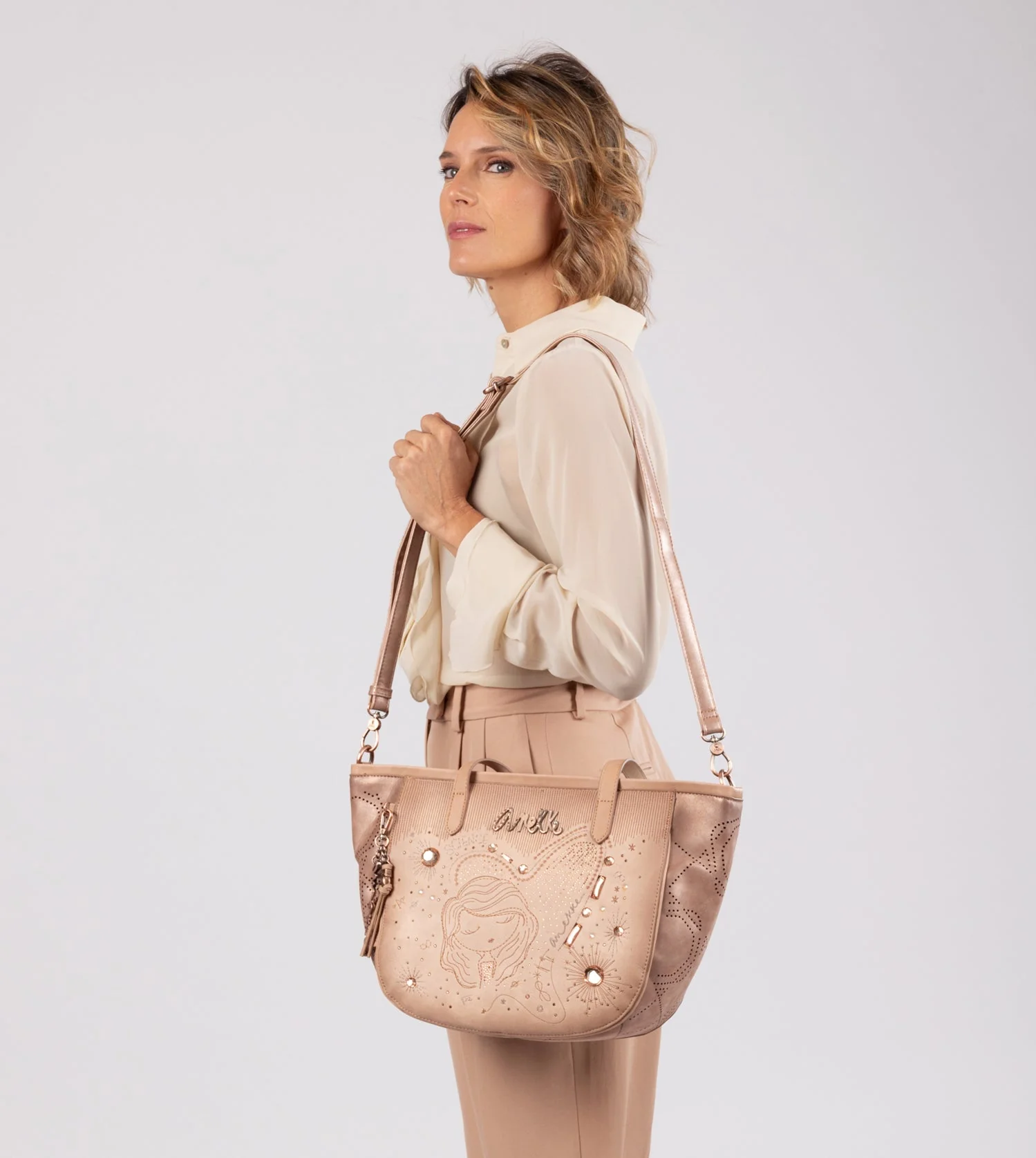 Sac shopper grand format nude Studio - Image 6