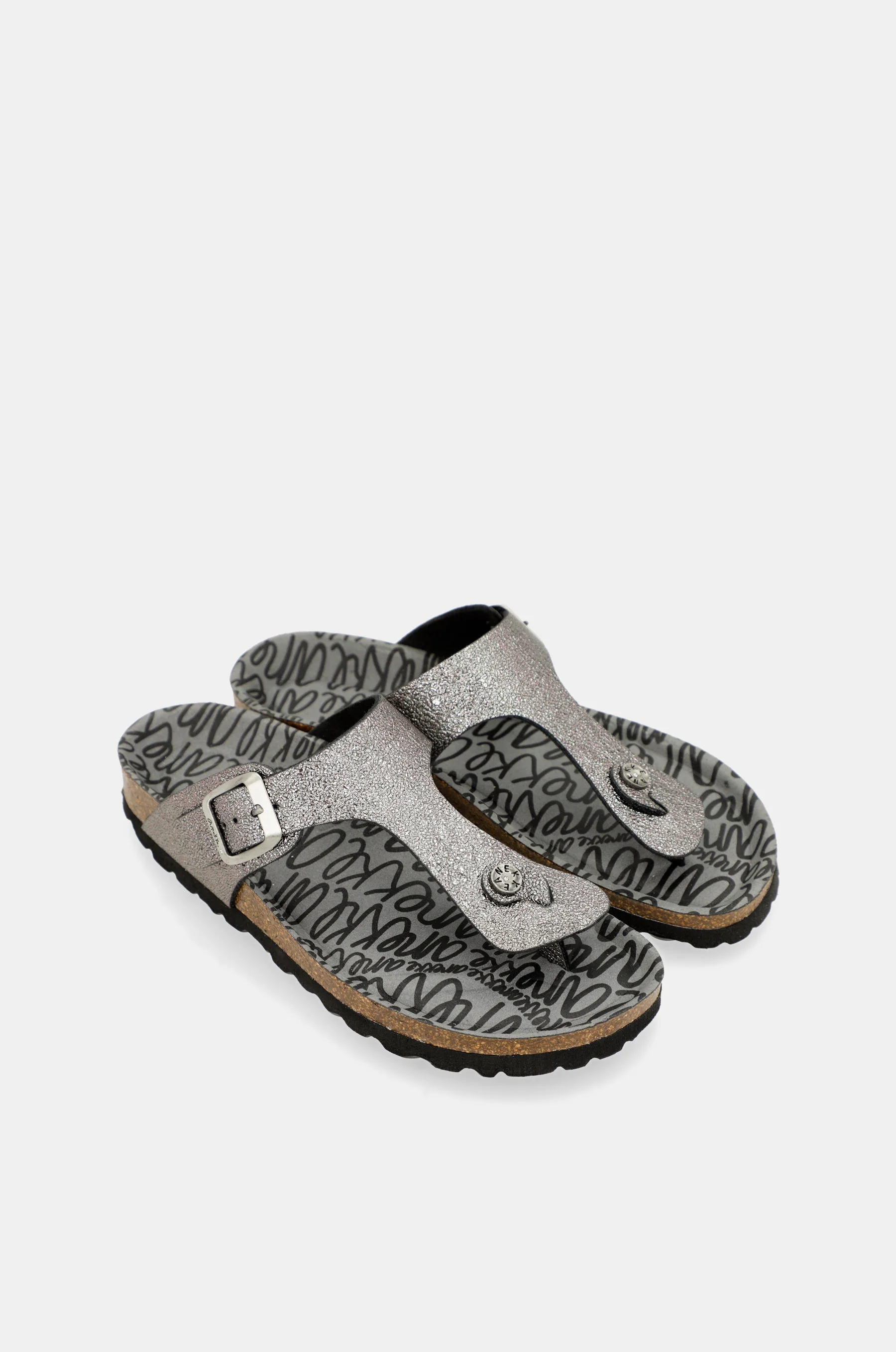 Sandales bio femme, argent - Image 3