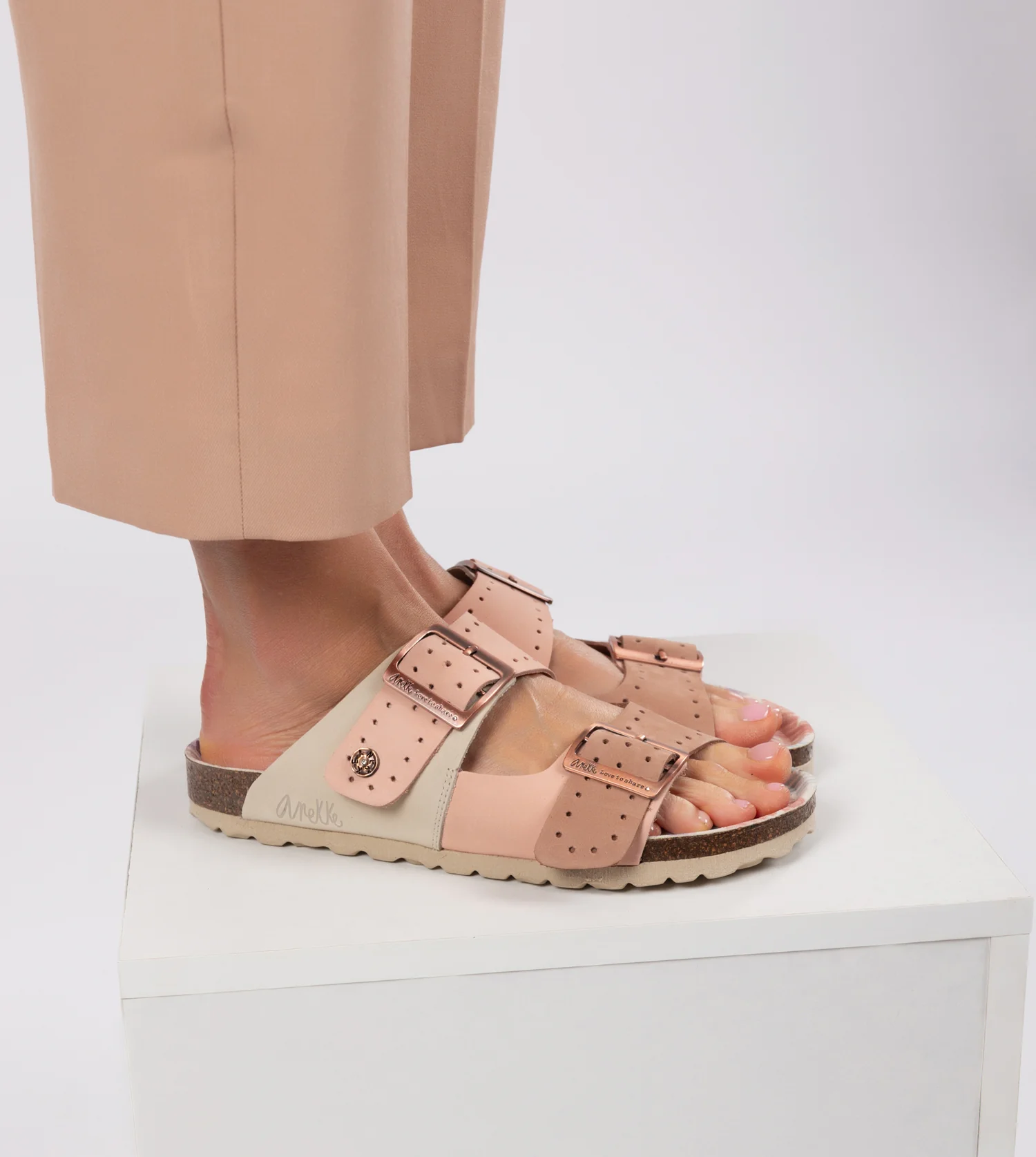 Sandales bio femme, nude - Image 5