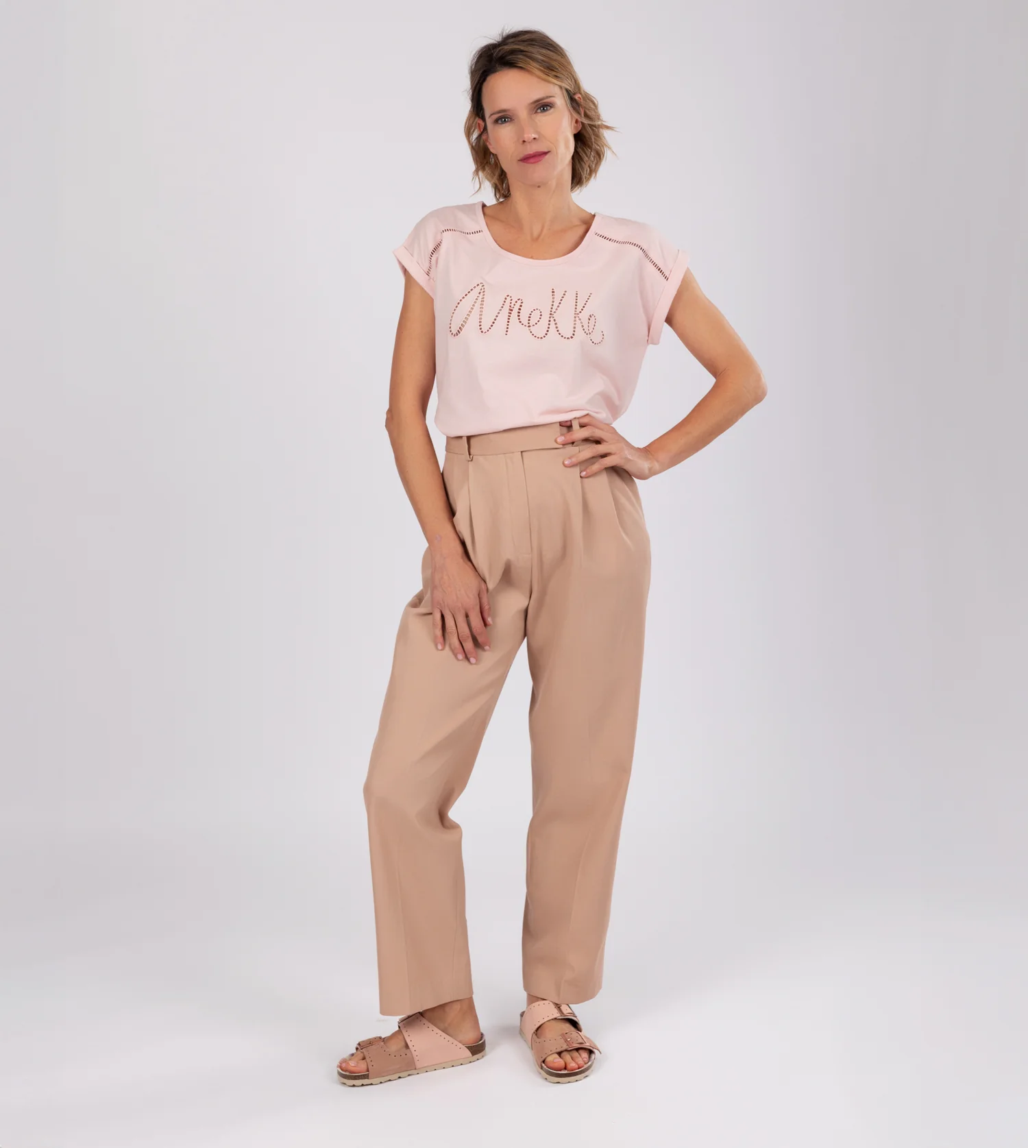 Sandales bio femme, nude - Image 9