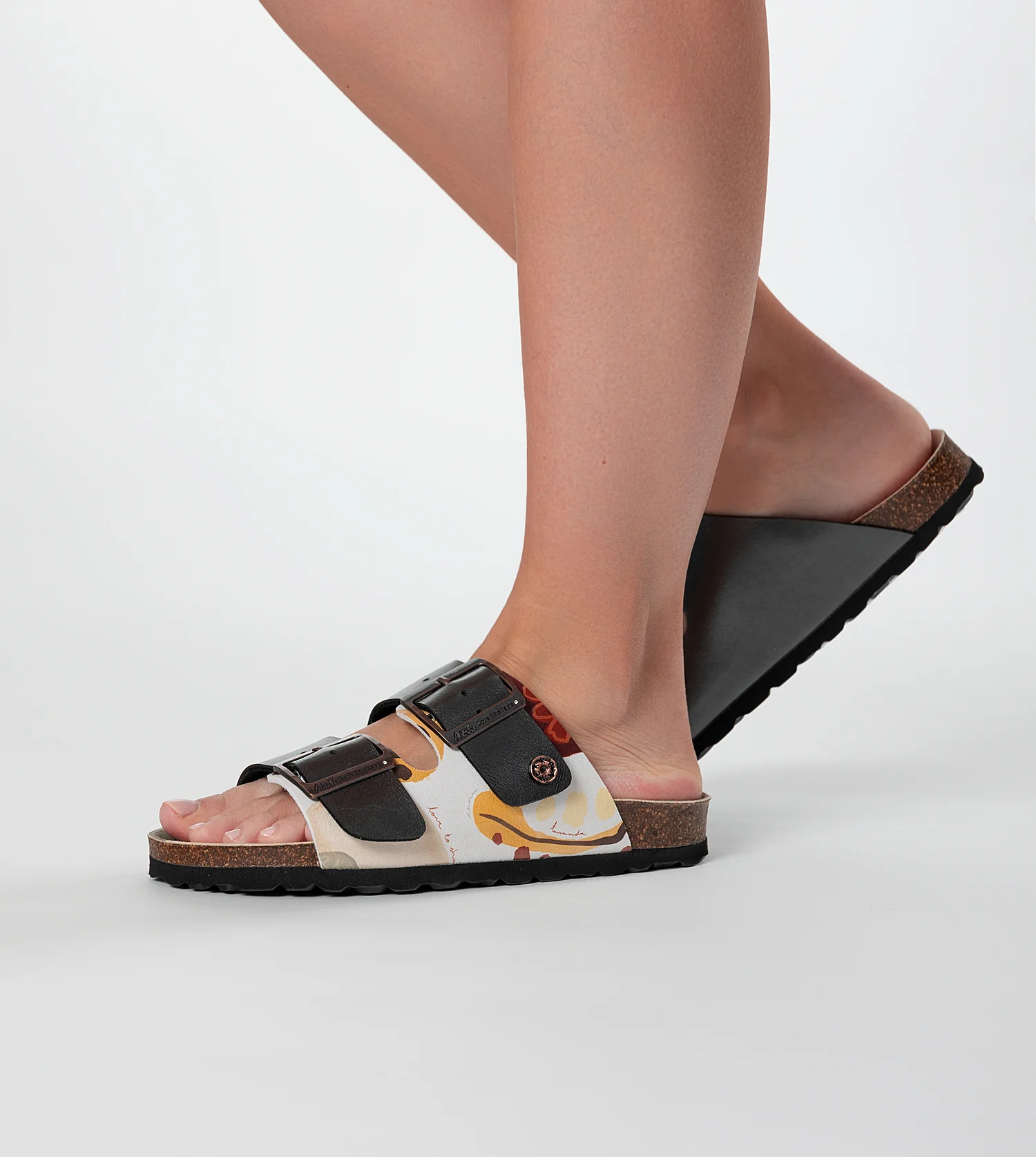 Sandales bio multicolores noires - Image 3