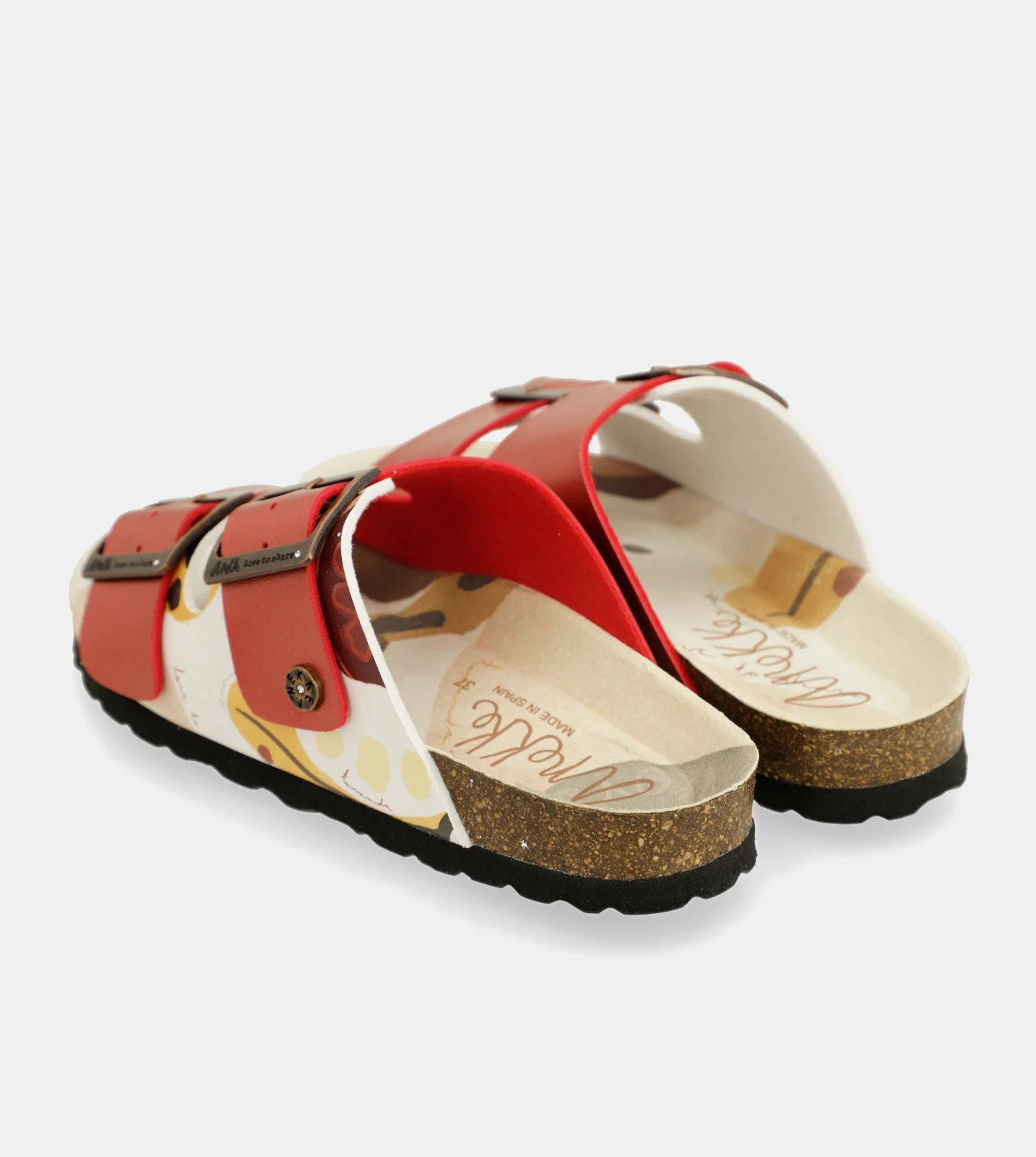 Sandales bio multicolores rouges - Image 8