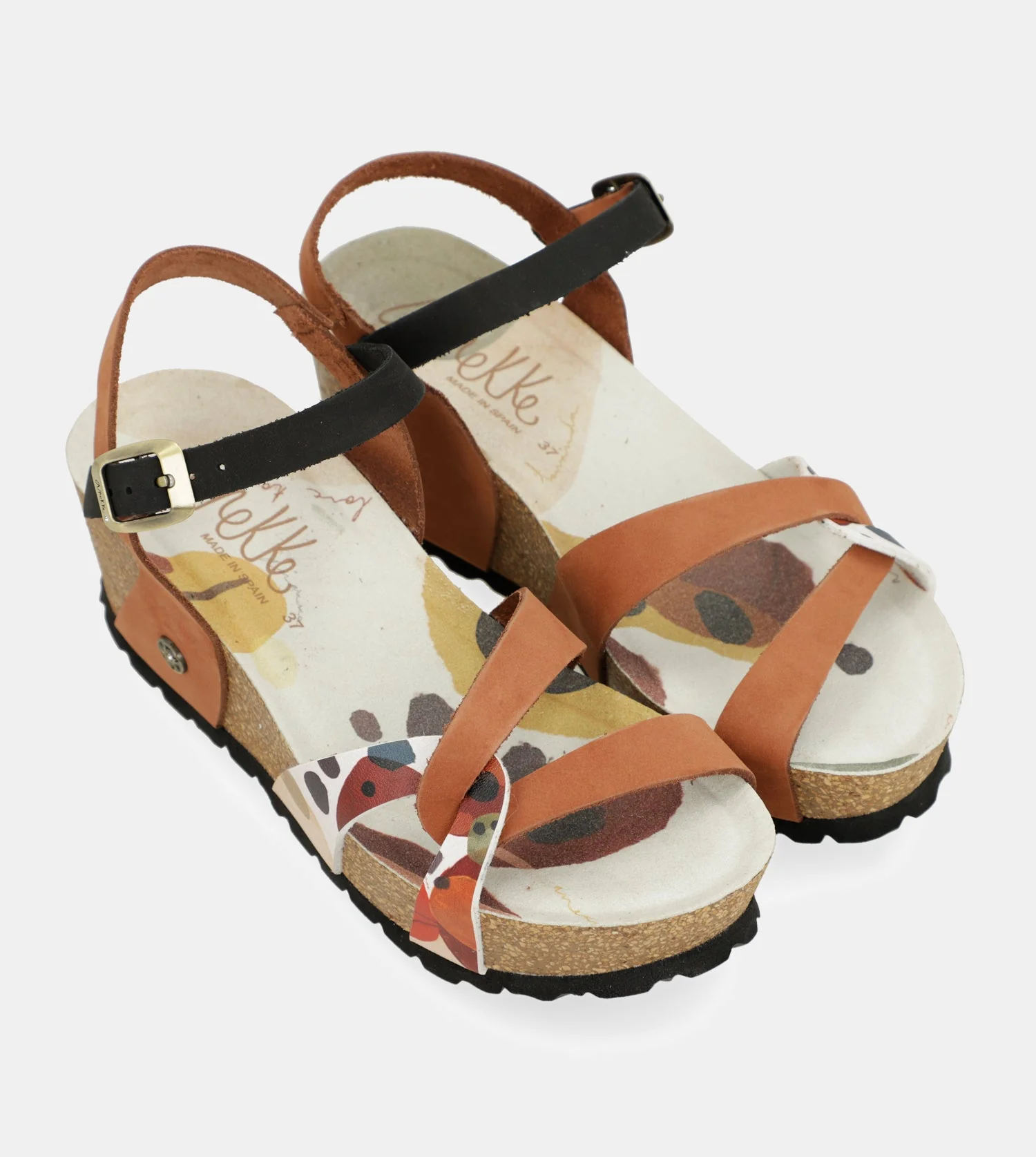 Sandales compensées bio à brides en cuir - Image 4