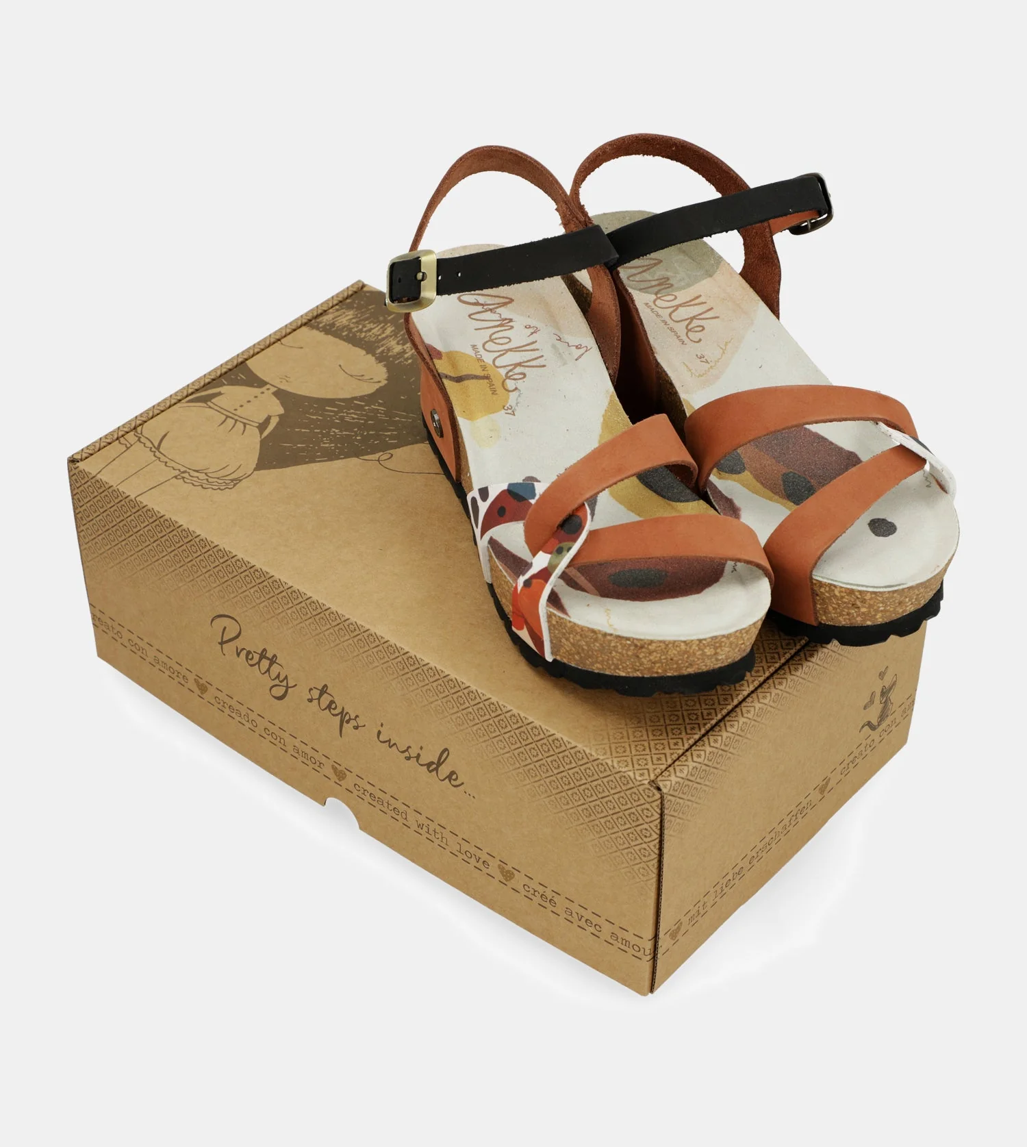 Sandales compensées bio à brides en cuir - Image 6