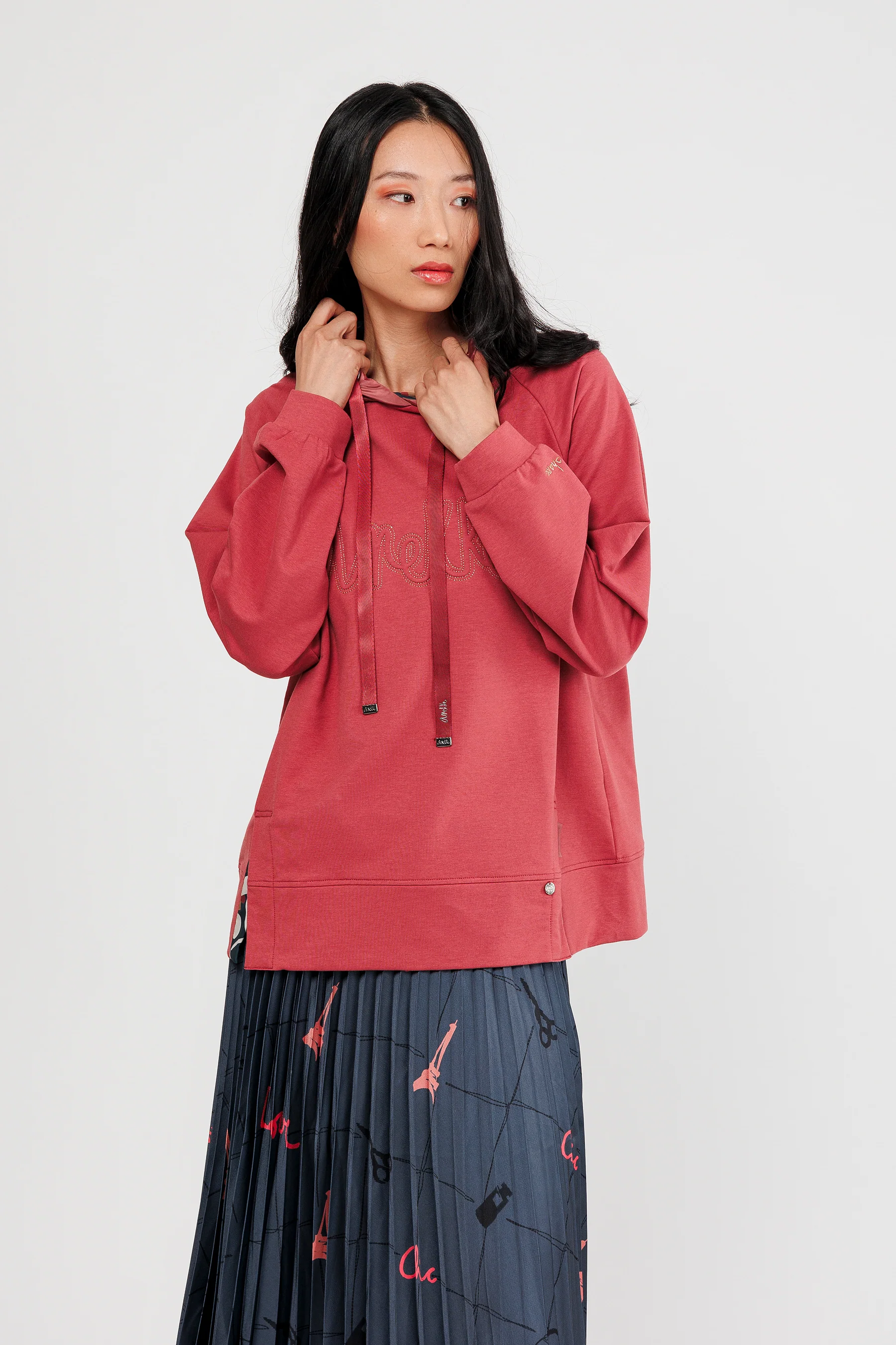 Sweat à capuche rouille