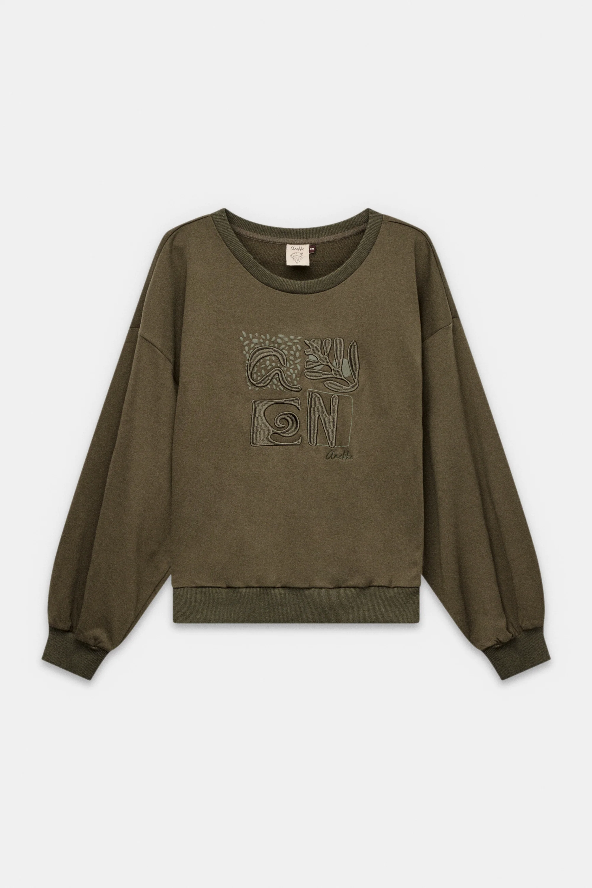 Sweat à manches longues vert militaire