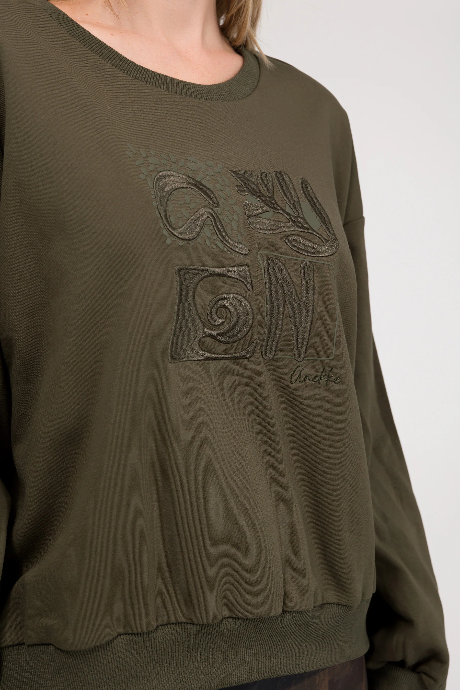 Sweat à manches longues vert militaire - Image 5