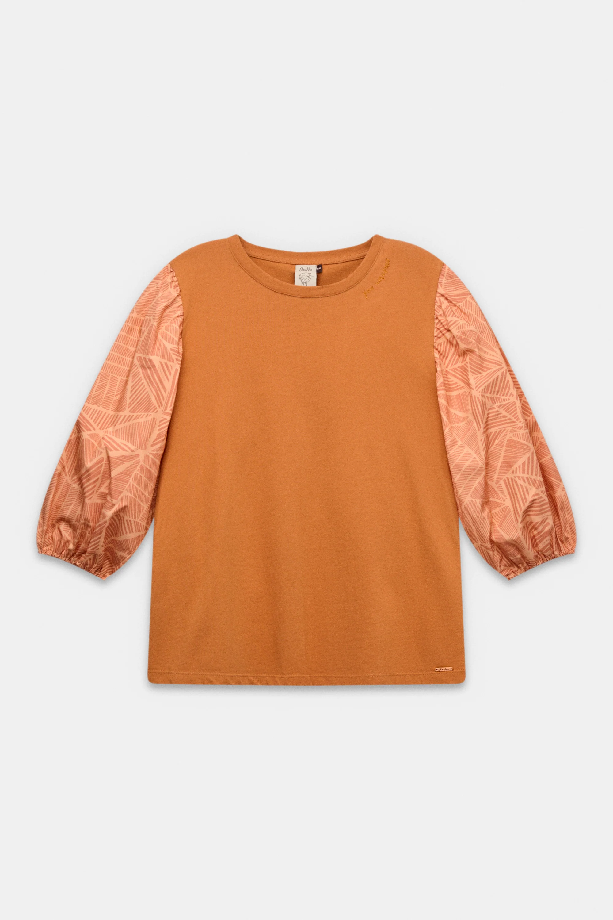 T-shirt à manches bouffantes et imprimé
