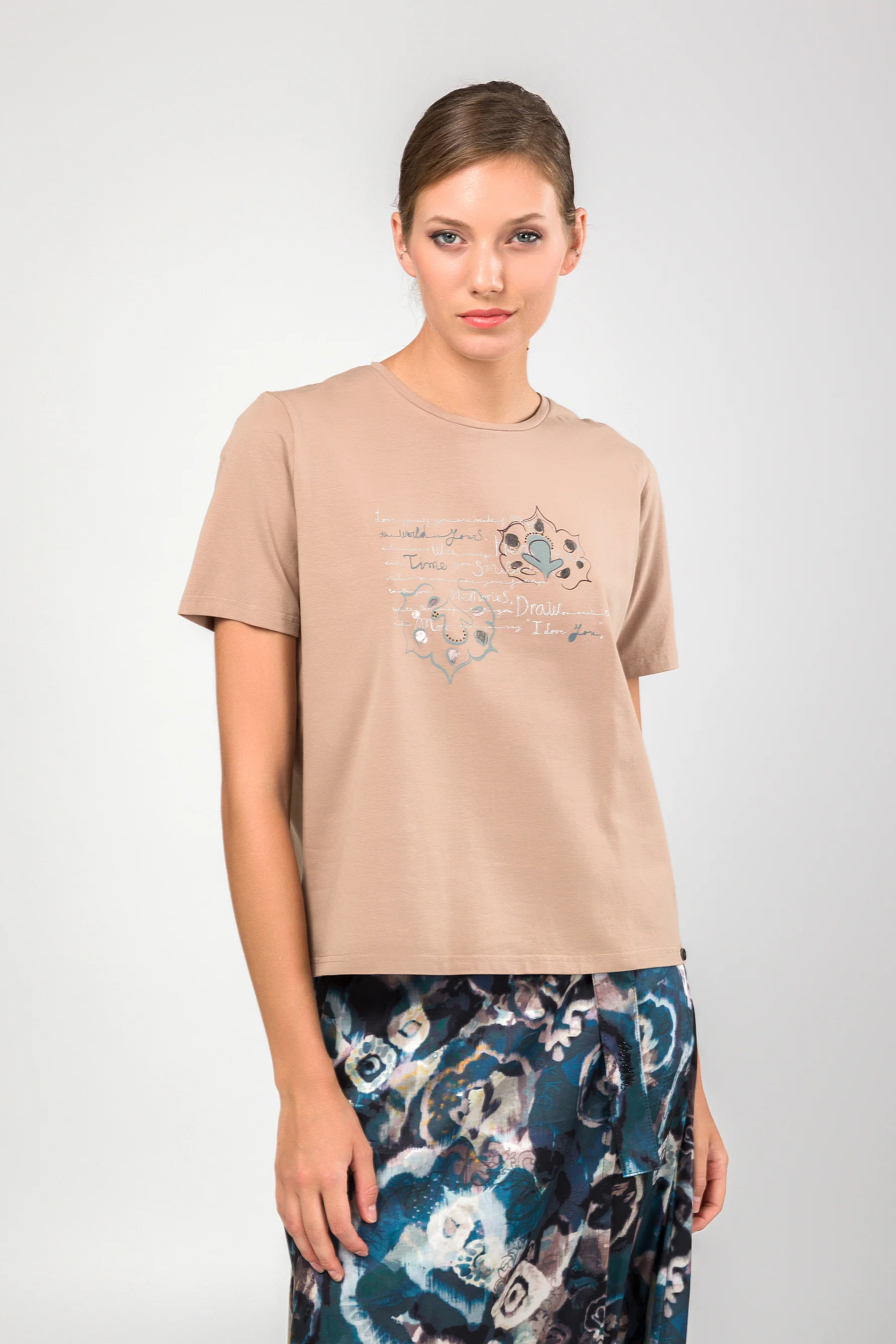 T-shirt à manches courtes taupe - Image 3