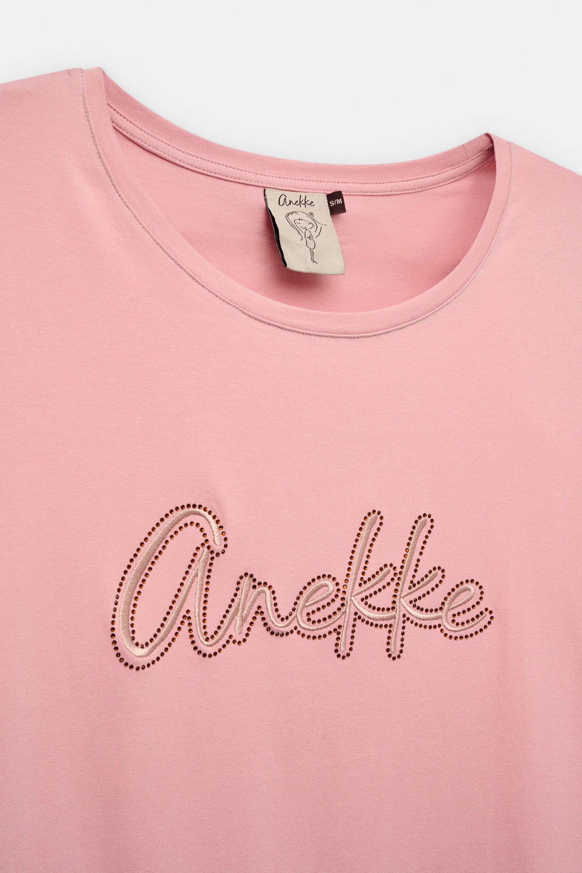 T-shirt rose à manches courtes avec logo - Image 3