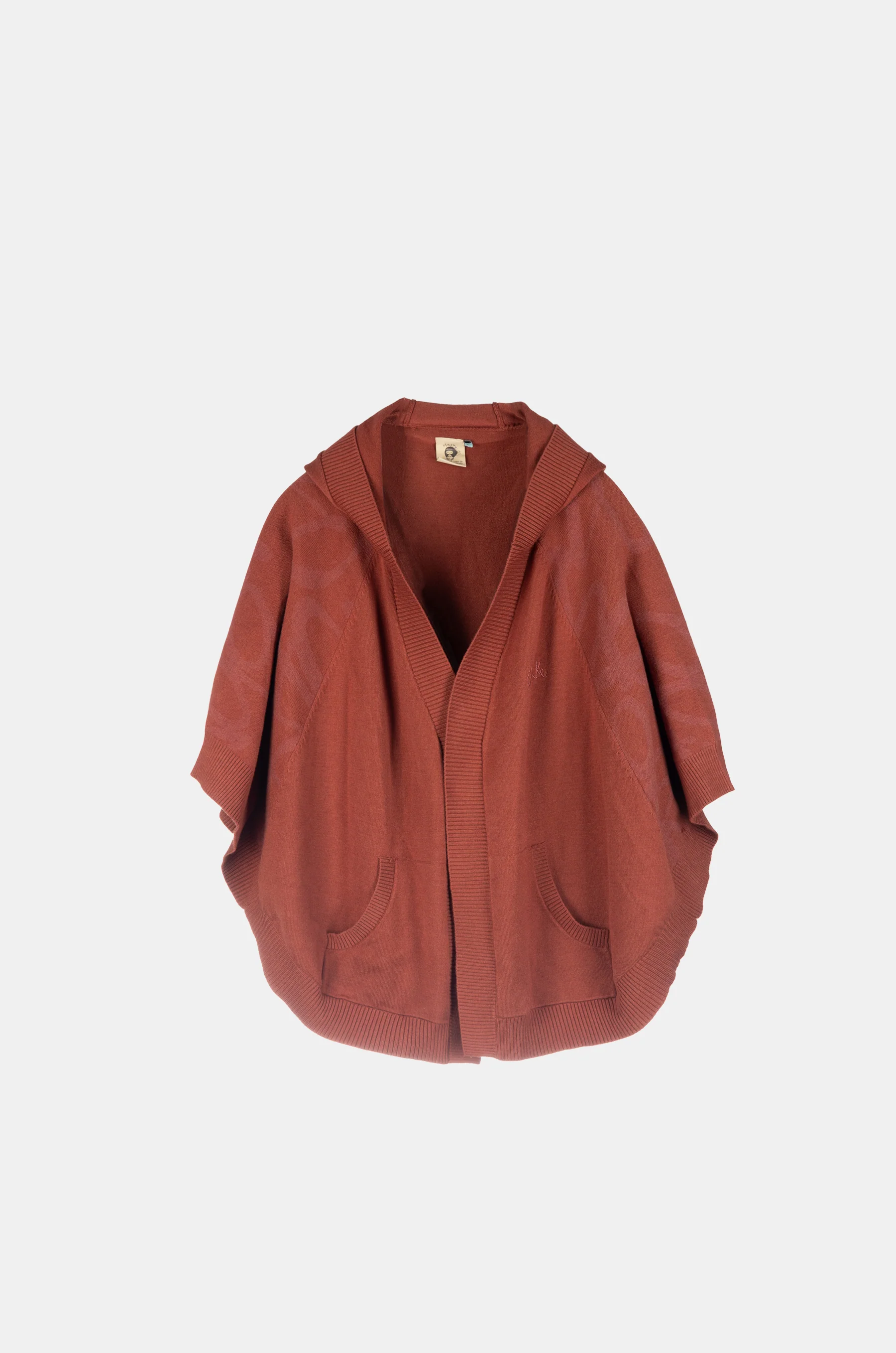 Veste rouge style poncho